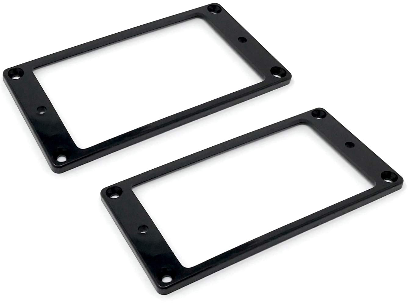 Vintage Forge Black Humbucker Pickup Mounting Ring For Import Guitars 1/8 Inch (89Mm X 45Mm X 3Mm) 2-Pack Flat Bottom Hr3300F-Bl