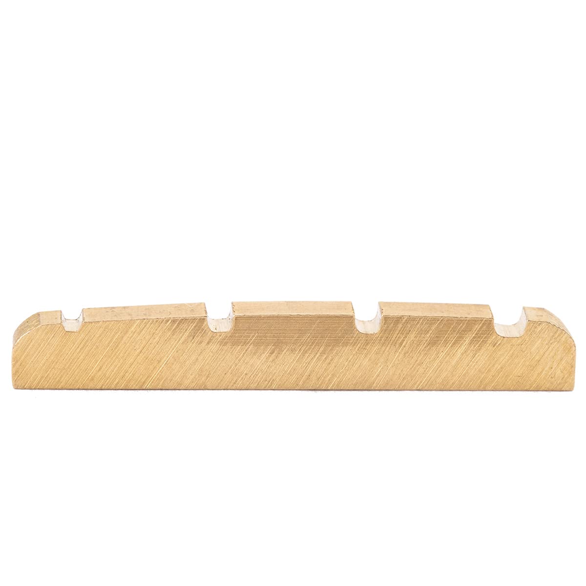 Musiclily Basic 43Mm Pre-Slotted Electric Bass Brass Nut For 4-String Precision Jazz Bass, 43X3.5X6Mm