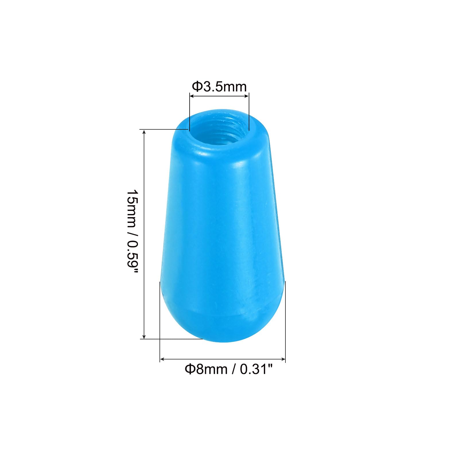 MECCANIXITY 2Pcs Guitar 3 Way Pickup Switch Tip M3.5 Plastic Toggle Switch Knobs for LP Electric Guitar, Light Blue