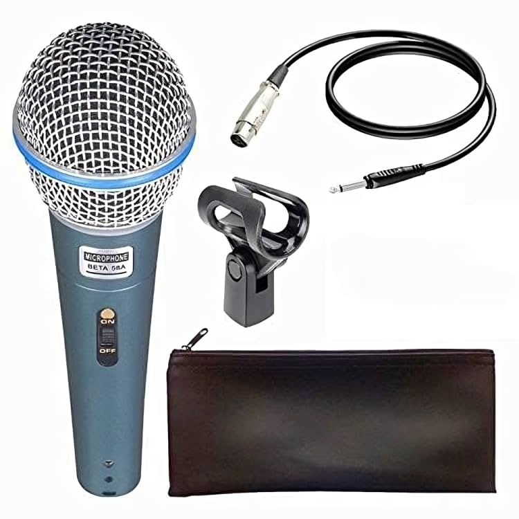 Sp Electron Beta-58A Dynamic Cardioid Xlr Vocal High-Output Supercardioid Microphone For Solo Vocals Singing, & Speech, Etc