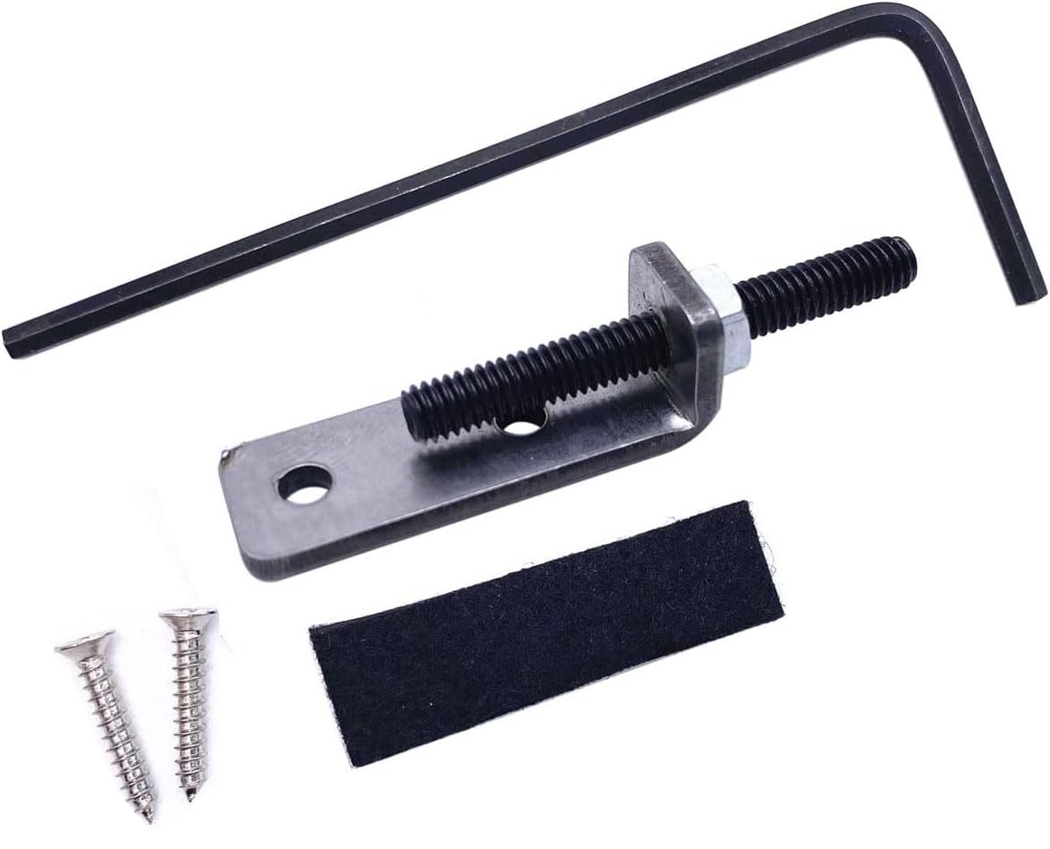 TUOREN Metal Tremolo Stopper Stabilizer for Floyd Rose Style Tremolo Bridge with Mounting Screws and Wrench Systems black