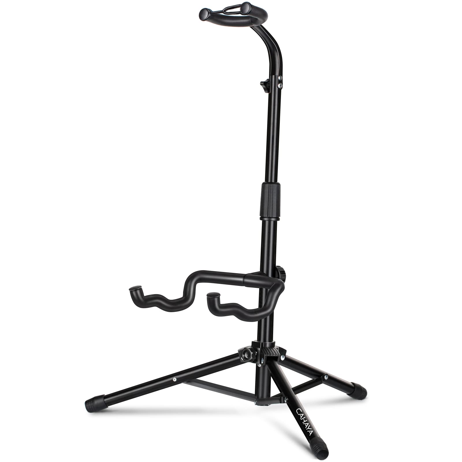 Cahaya Guitar Stand Floor Universal For Acoustic Electric Guitars Bass Banjos Rotate To Adjust Height From 30.7 To 37 Inch Foldi