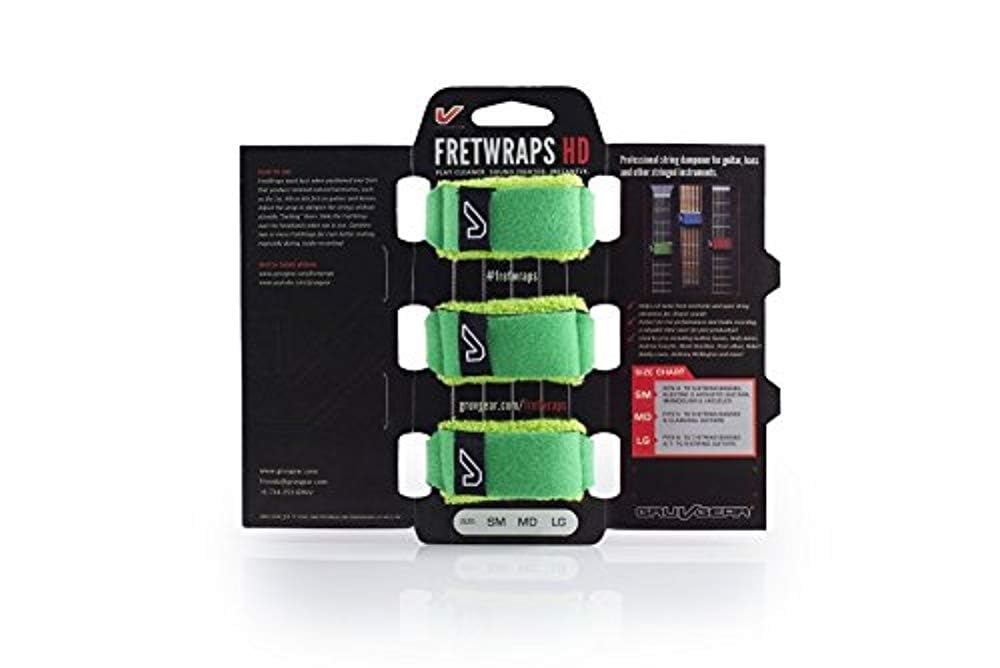 Gruv Gear FretWraps HD 3-Pack ''Leaf'' Guitar String Muters, Green, Small