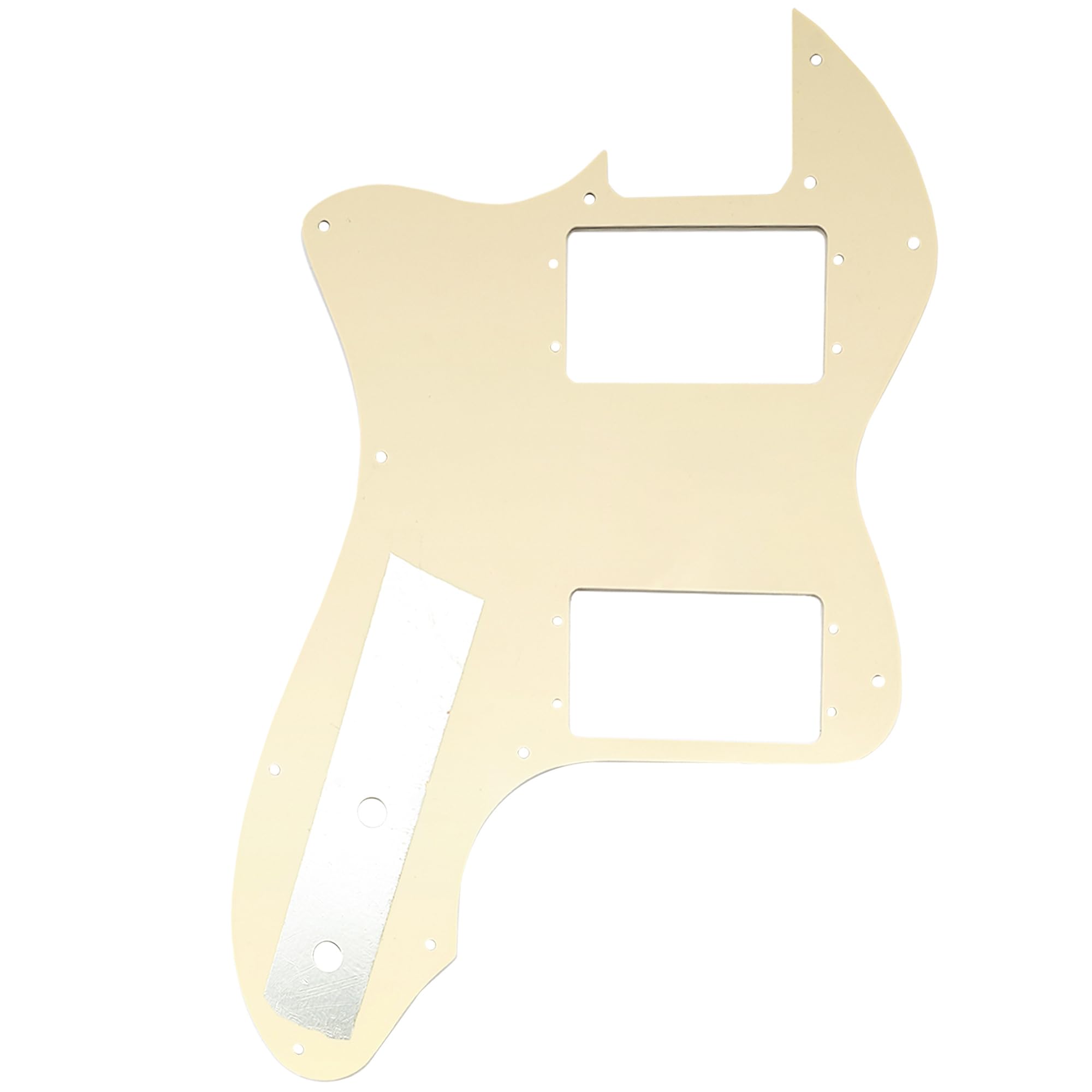 Musiclily Pro 12 Holes Wide Range HH Guitar Pickguard For USA/Mexico Fender 72 Tele Thinline Style Electric Guitar, 3Ply Cream