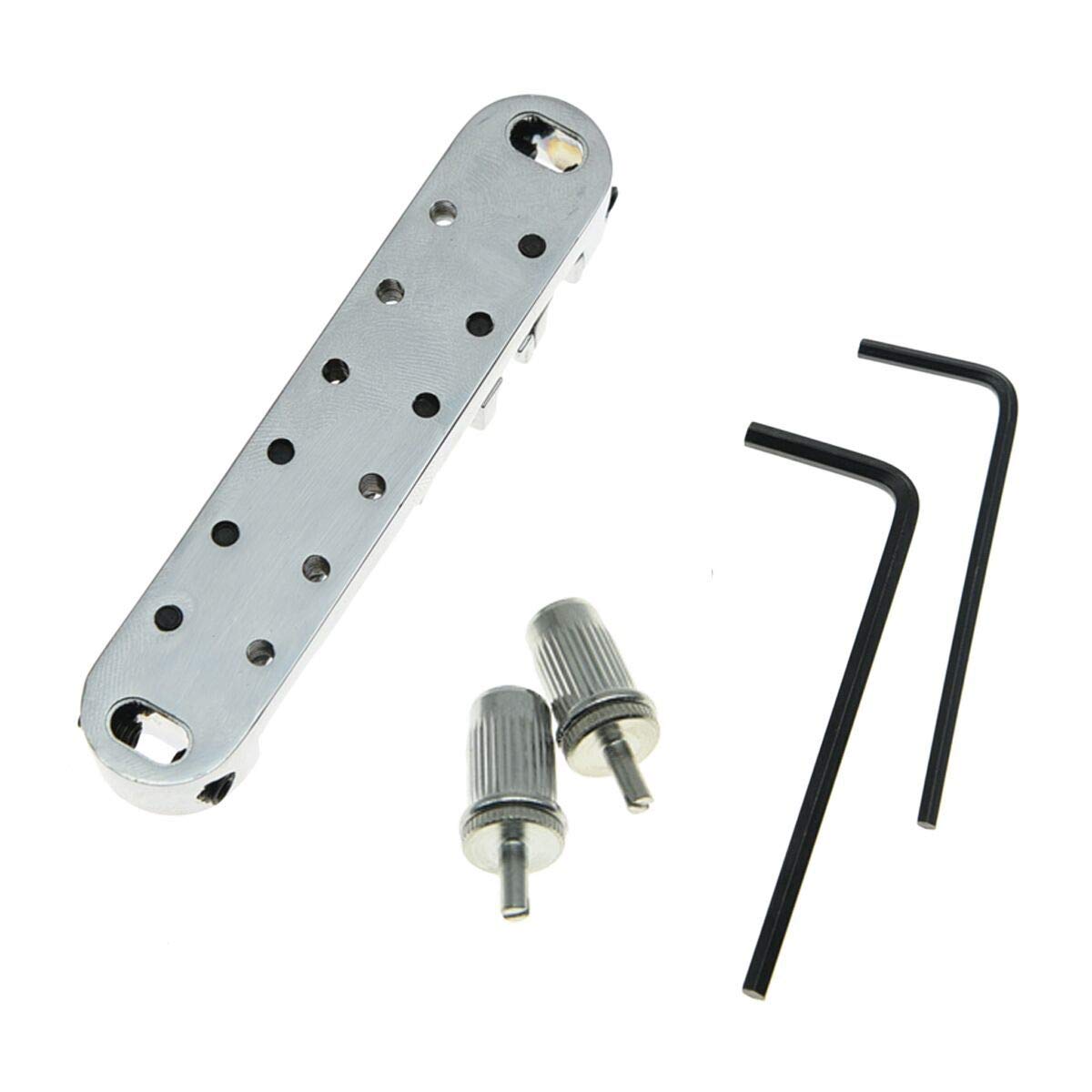 Chrome LP Electric Guitar Tune-o-matic Roller Saddle Bridge for Les Paul SG