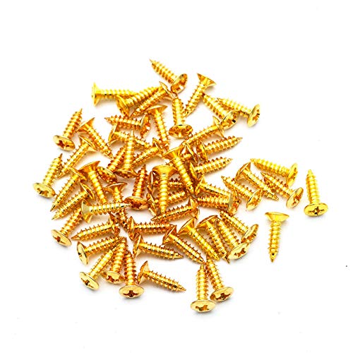 Saphue 3Mm Electric Guitar Bass Pickguard Screws Pick Guards Scratch Plate Mounting Screws For Fender Strat St Tele Tl Stratocas