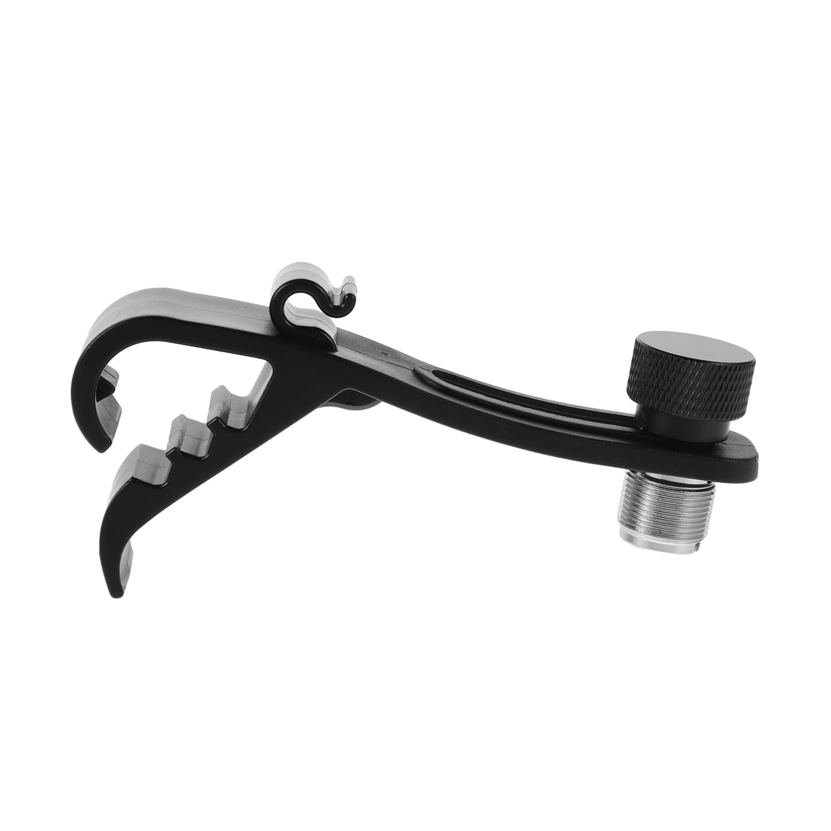 Besportble Adjustable Drum Microphone Holder Clip Shockproof Mic Mount For Snare Drums And Musical Instruments Sturdy Black Mic 