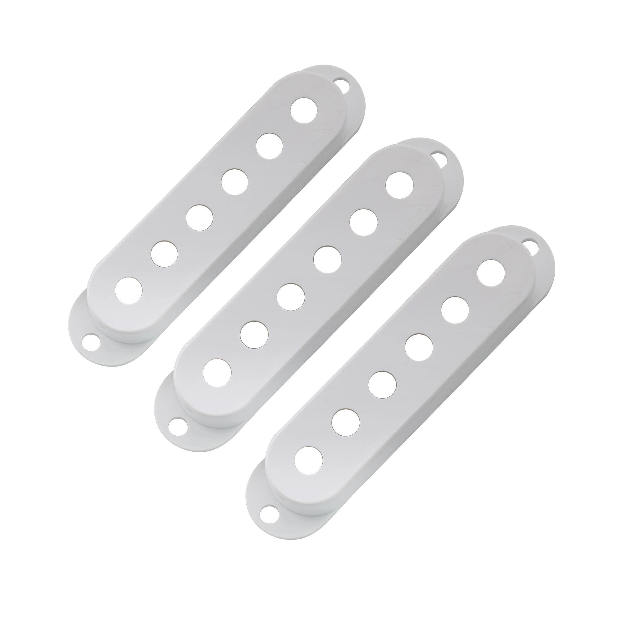 Musiclily Pro Plastic Guitar Single Coil Pickup Covers For Usa/Mexico Strat, White (Set Of 3)
