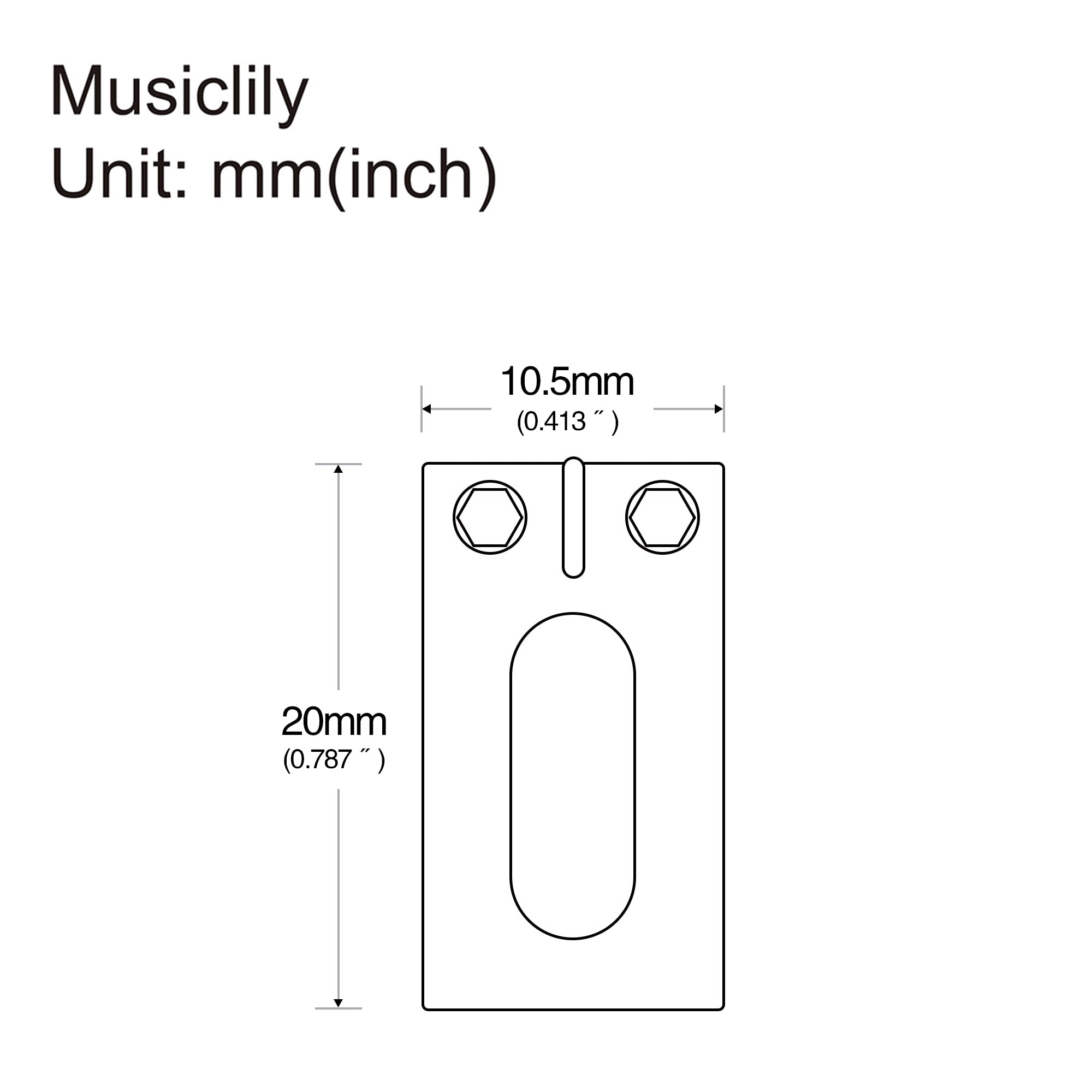 Musiclily Ultra 10.5mm Modern Brass Bridge Saddles for Strat/Tele Style Electric Guitar, Gold (Set of 6)