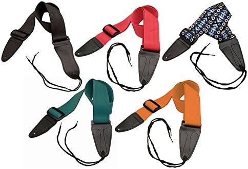 Guitar Strap With Leather Ends (Red)