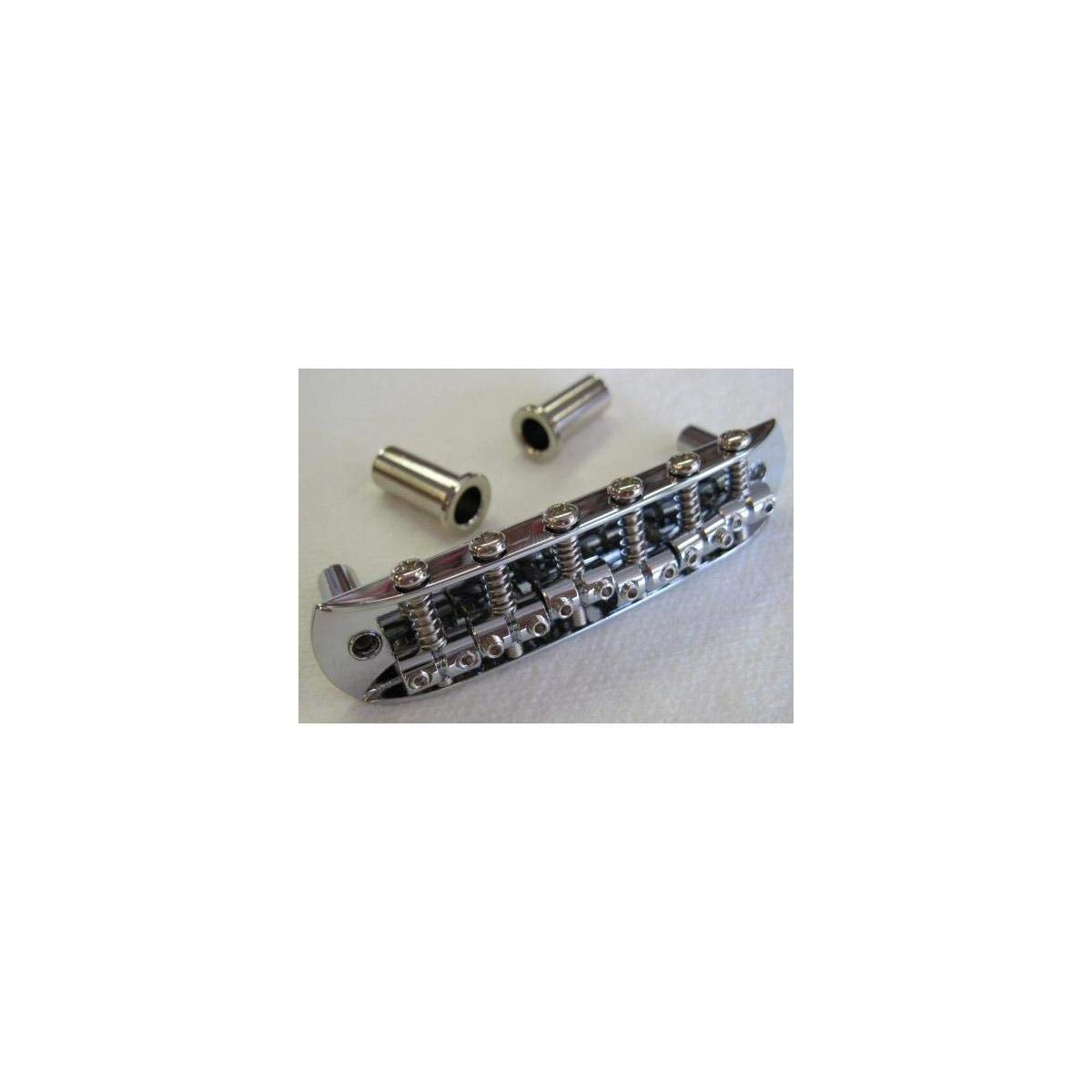 Fender Adjustable Saddle Bridge With Thimbles For Mustang Japan Jaguar And Jazzmaster Guitar, Chrome