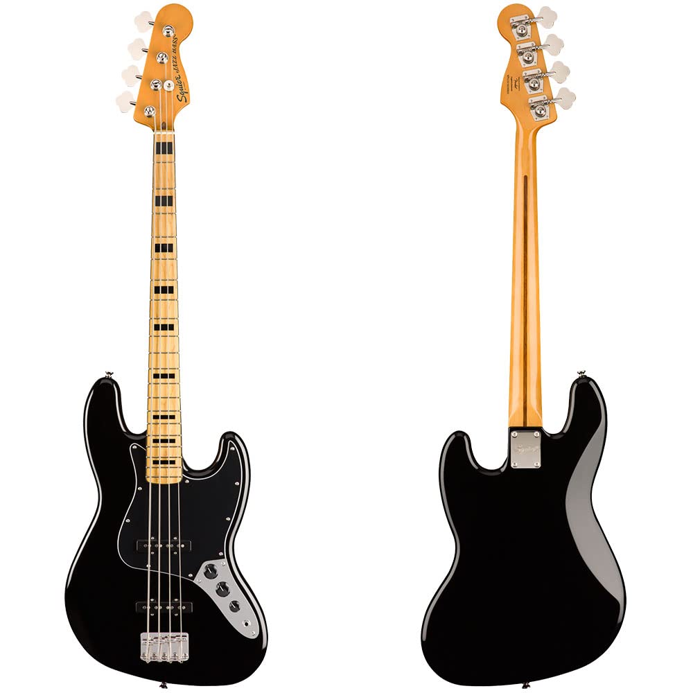 Squier Classic Vibe 70s Jazz Bass, Black, Maple Fingerboard