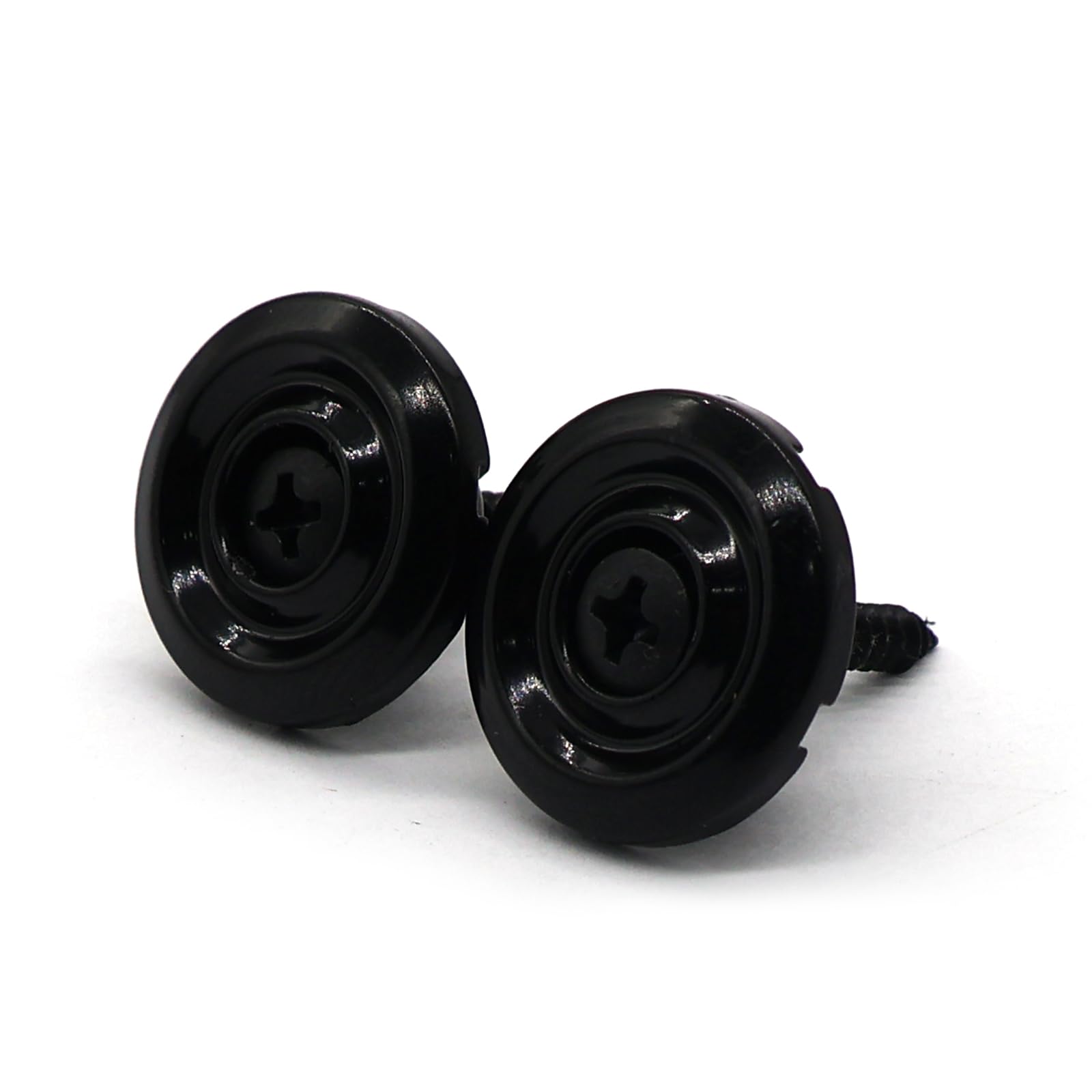 harpfeas 2PCS Round Bass Guitar String Retainer String Tree Guides for Jazz Bass/Precision Bass (Black)