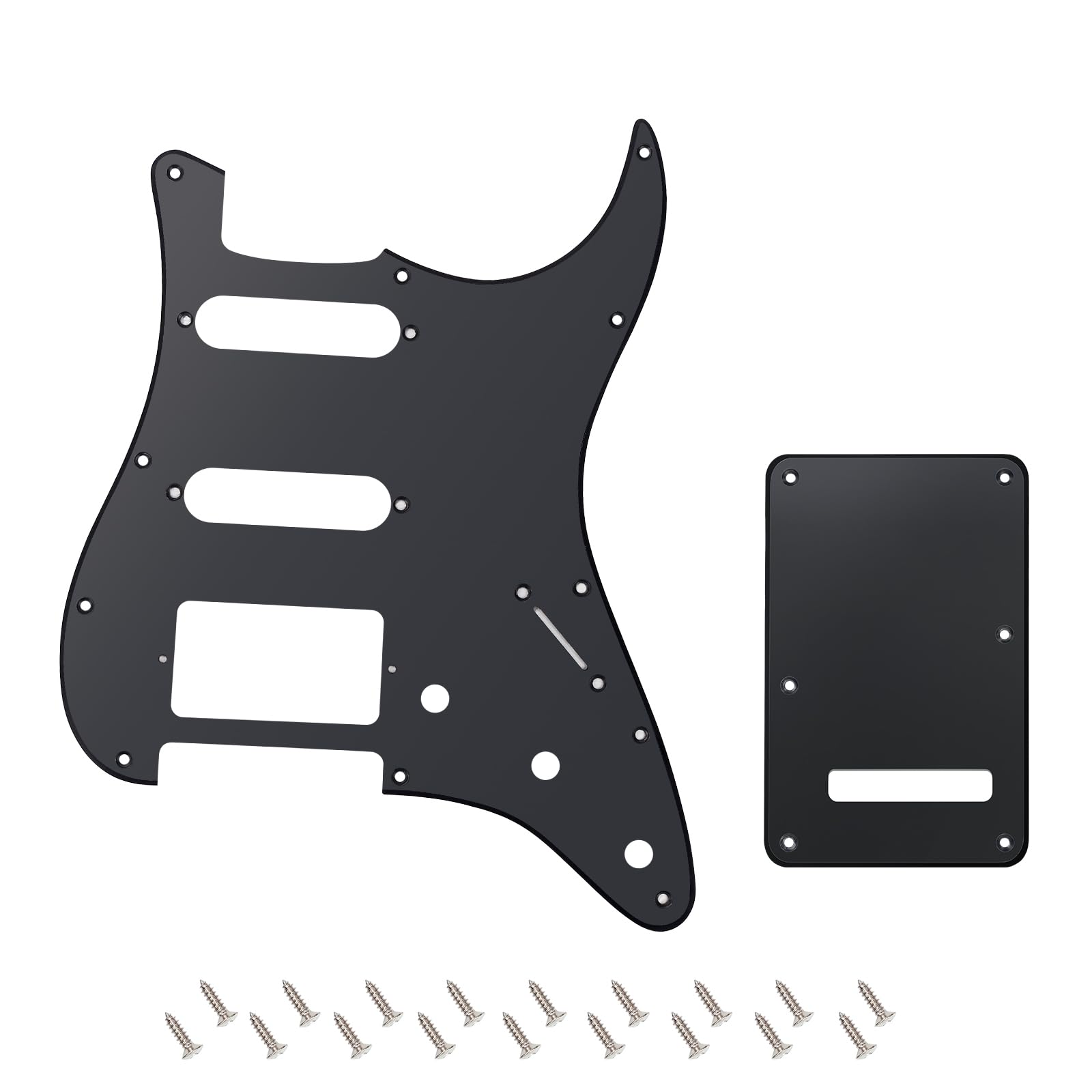 Banworks 1Ply Strat Hss Pickguard 11-Hole Ssh Pickguard Scratch Plate With Backplate 6-Hole Trem Tremolo Cover Set For Usa/Mexic