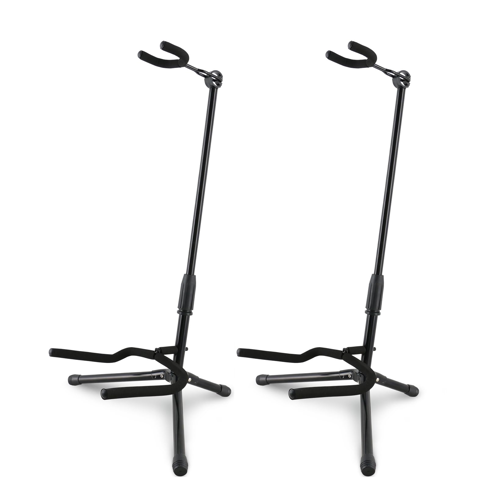 Eastrock 2 Pack Guitar Stand Professional Portable Black Tripod Guitar Stand Acoustic And Adjustable Folding Electric Guitar Sta