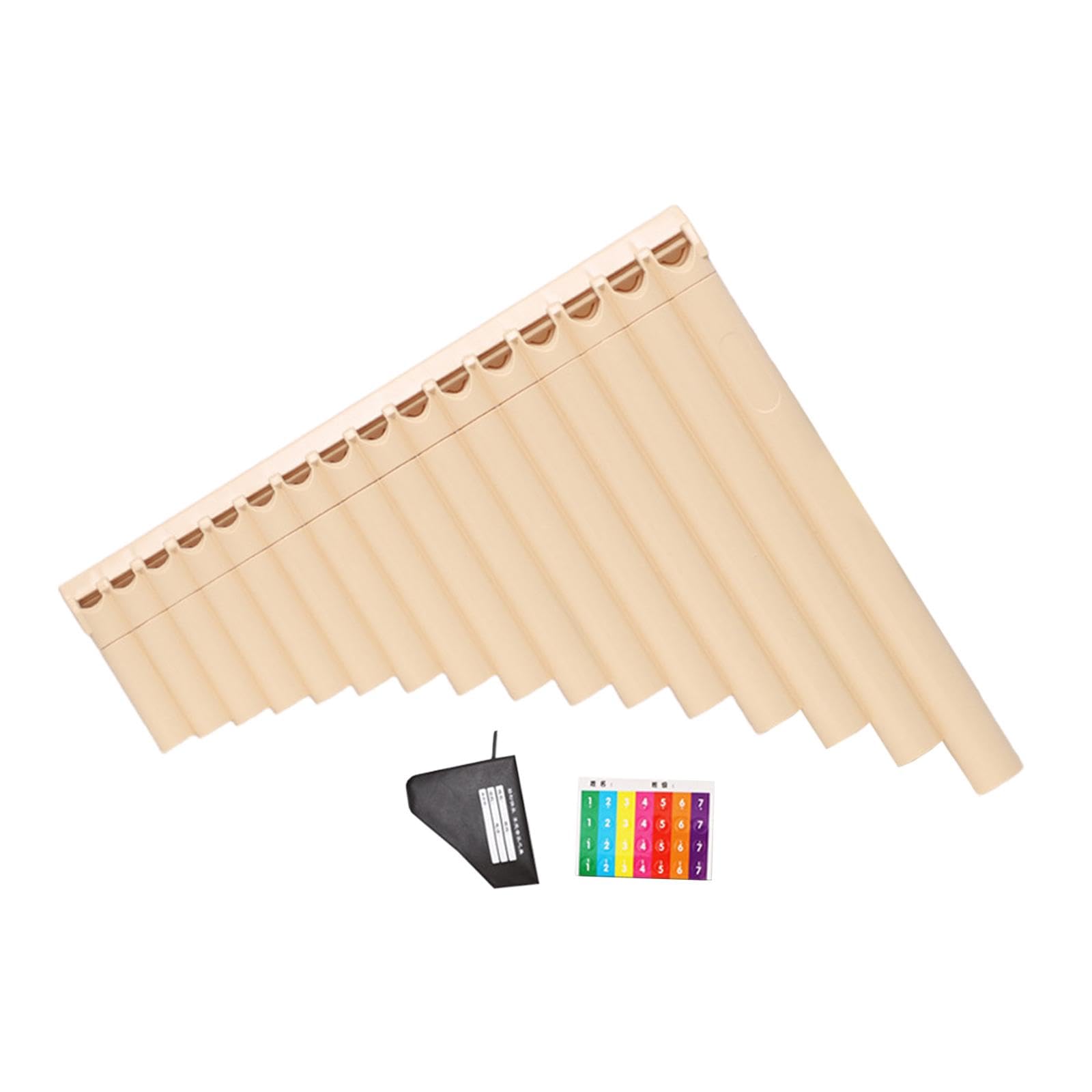 Calandis Pan Flutes C Key 16 Pipes With Music Note Sticker And Carry Bag For Musician | Flutes | Band & Orchestral | Wind & Wood