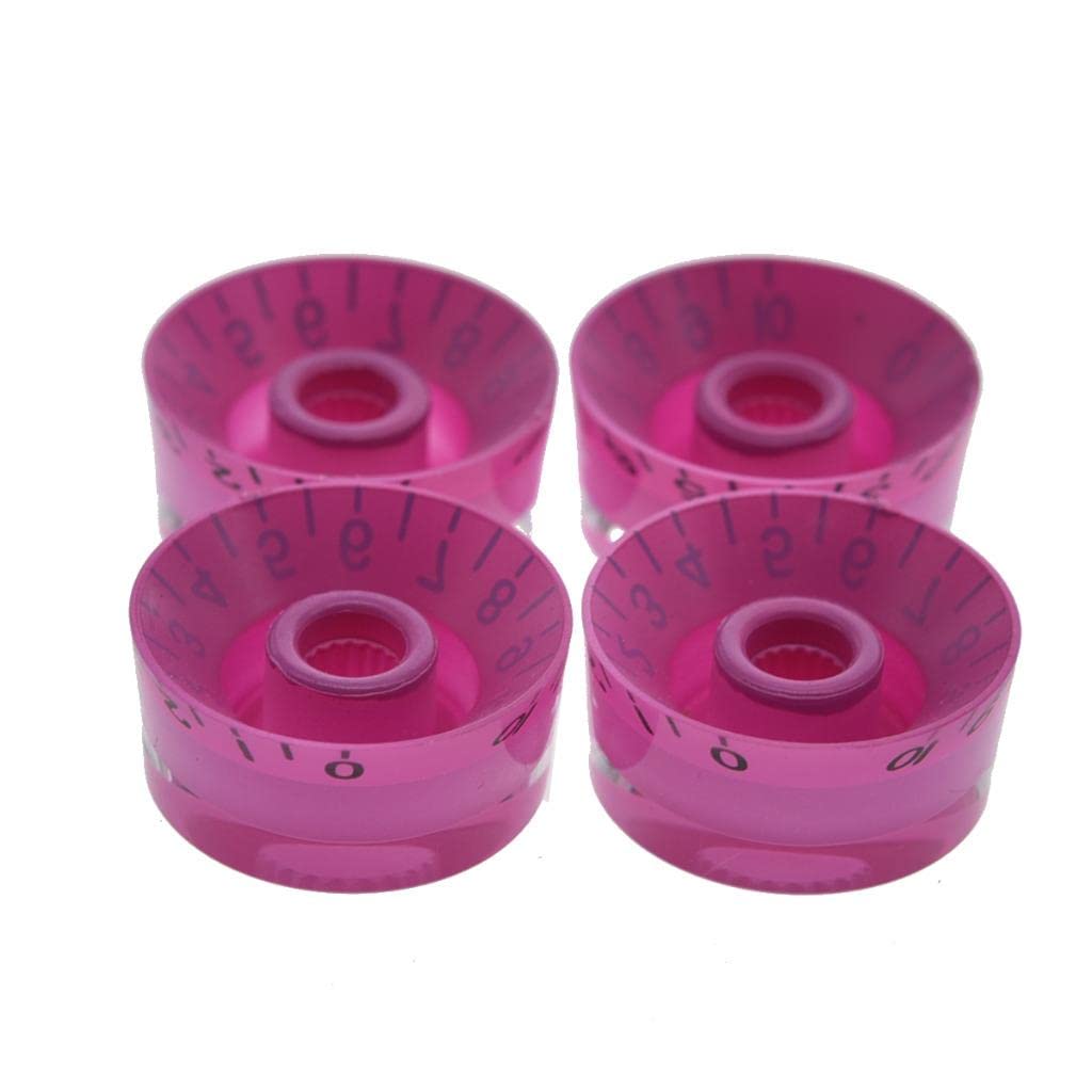 KAISH 4pcs Purple with Black Number Guitar Speed Dial Knobs Control Knob fits LP Guitar