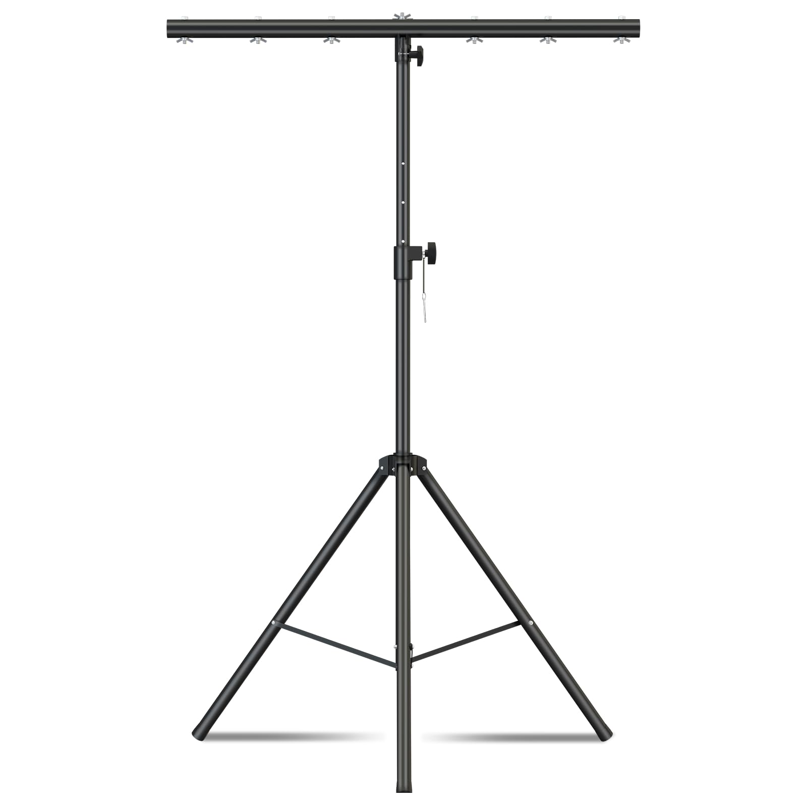 Bloazzup DJ Lights Stand with Round T Bar, Heavy Duty Par Can Tripod for 13 Lights Stage Light Stand Adjustable Height 41-95 Inc