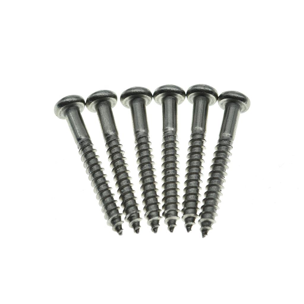 Dopro 6-Pack Stainless Steel Phillips Head Vintage-Style Guitar Tremolo Bridge Mounting Screws Fits Vintage FD Strat/Stratocaste
