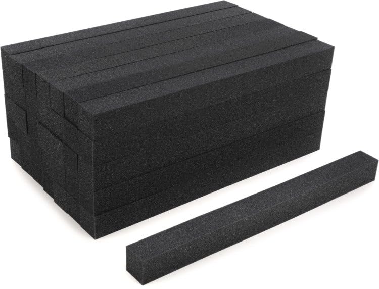 Auralex Acoustics CornerFills Acoustic Edging, 2 x 2 x 24, 36 Pieces, Charcoal