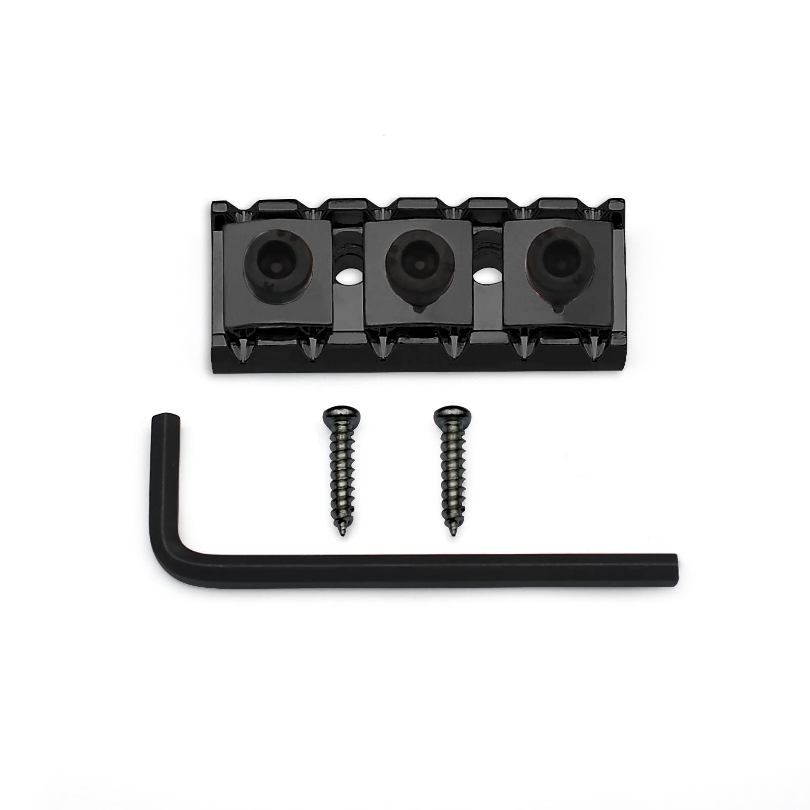 Saphue 42Mm Guitar Tremolo Bridge Locking Nut 1-11/16 ''For Floyd Rose Style Electric Guitar Tremolo Bridge Lock System (Black)