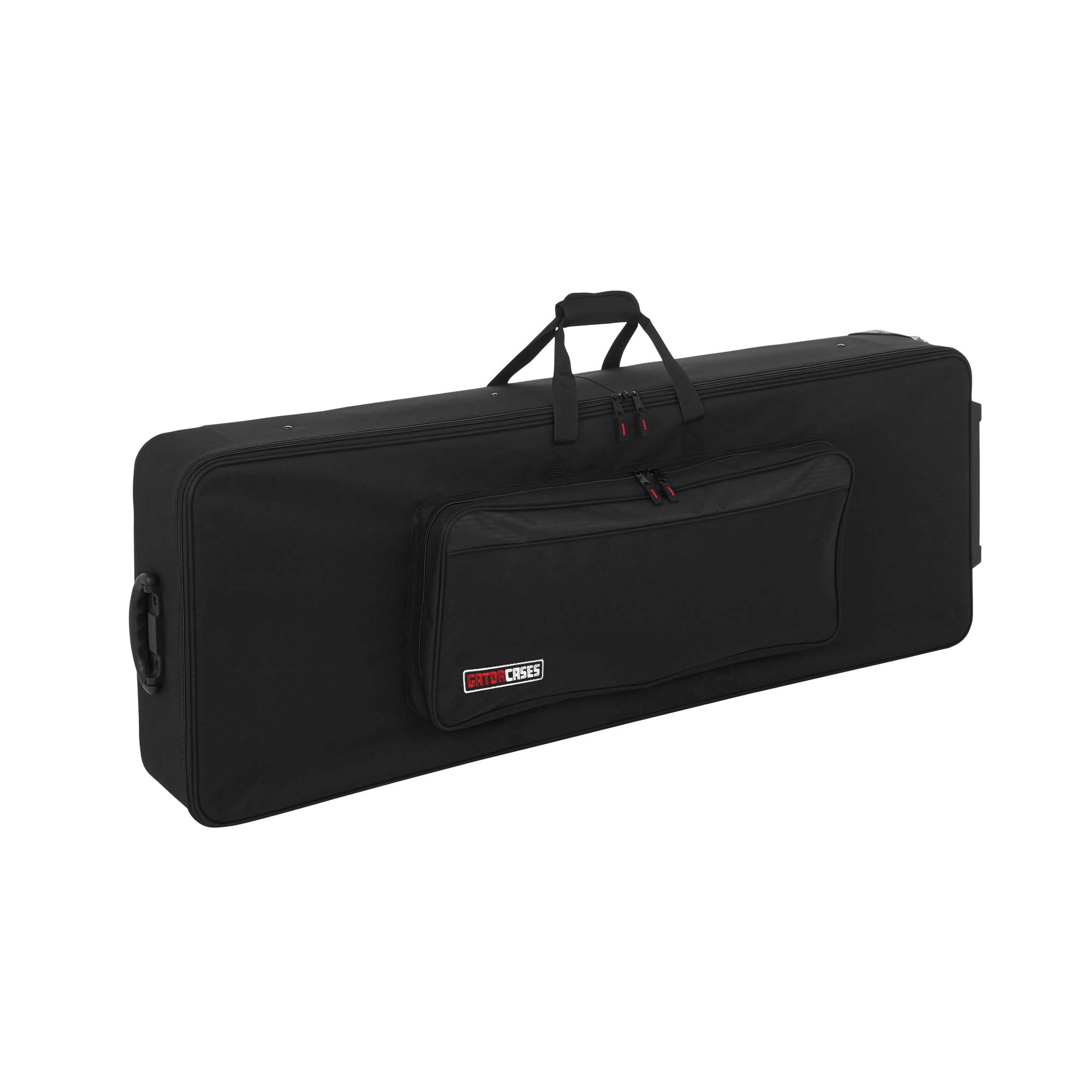 Gator Cases Lightweight Keyboard Case with Pull Handle and Wheels, Fits 76-Note Keyboards (GK-76)