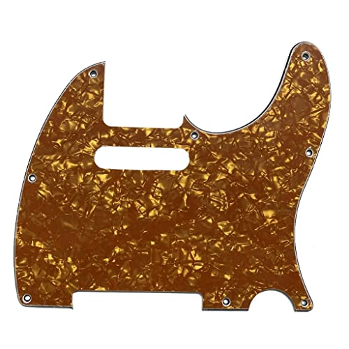 Dopro 8 Hole Tele Guitar Pickguard Scratch Plate For Usa/Mexican Fd Telecaster Gold Pearl