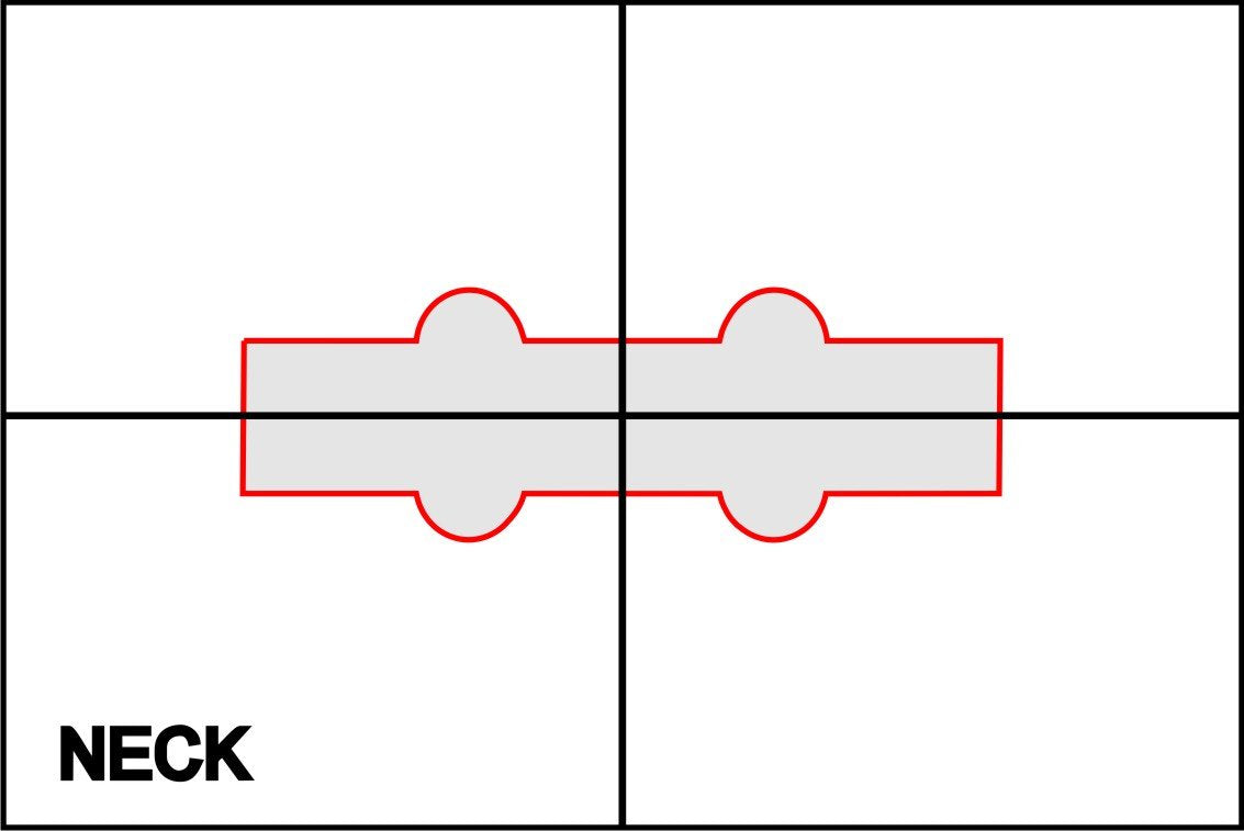 Pickup Routing Template- 4 String Jbass Neck