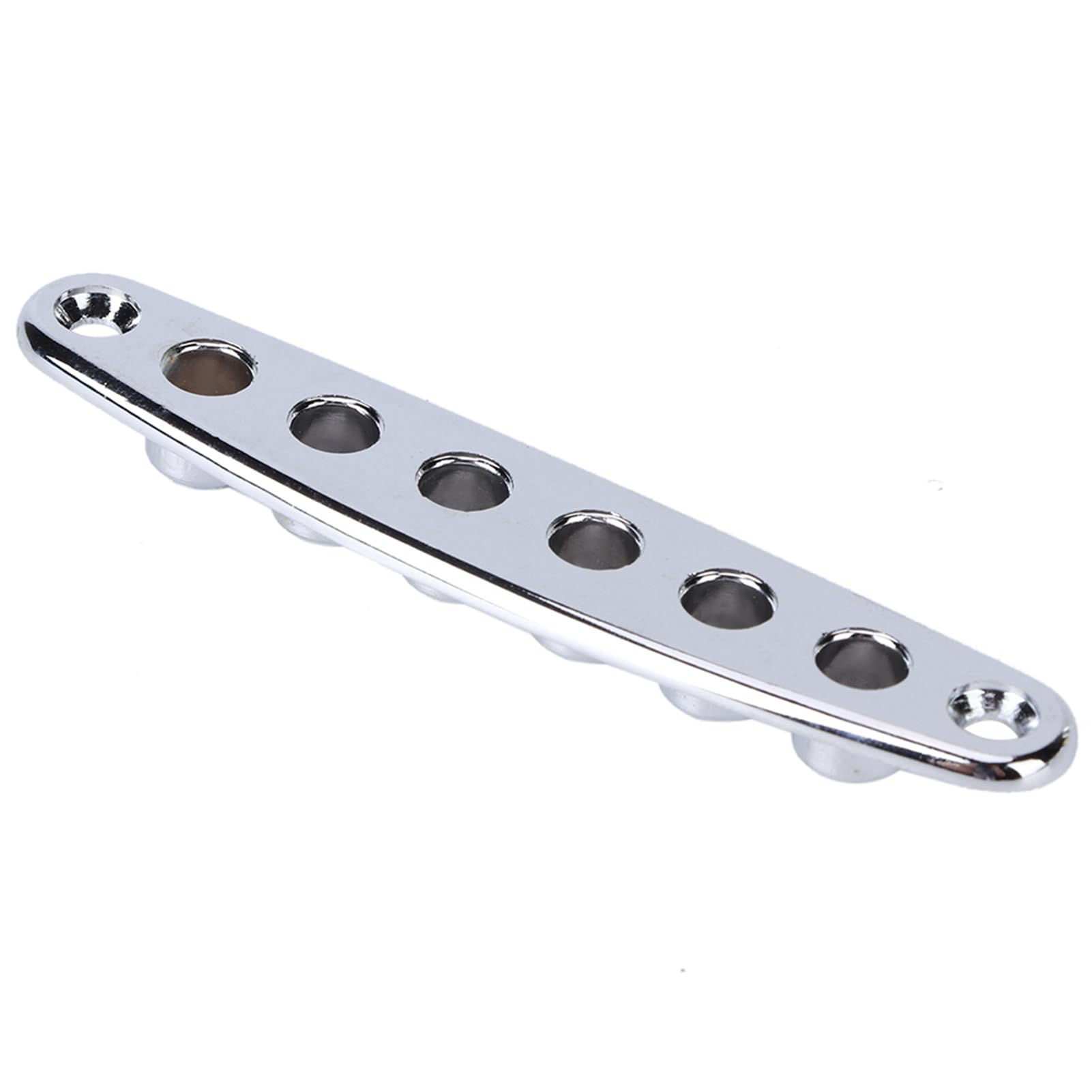 Guitar String Through Plate,Guitar Bridge String Thru Body Ferrule Bushing Plate Zinc Alloy for Electric Bass Guitar Parts(silve