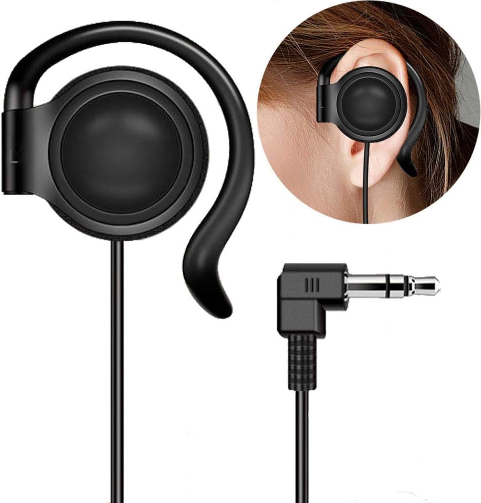 EXMAX 3.5mm Single Left Side Earphone Earbud Over Ear Headphone for EXD-101 ATG-100T EX-200N EX-100 Wireless Tour Guide Receiver