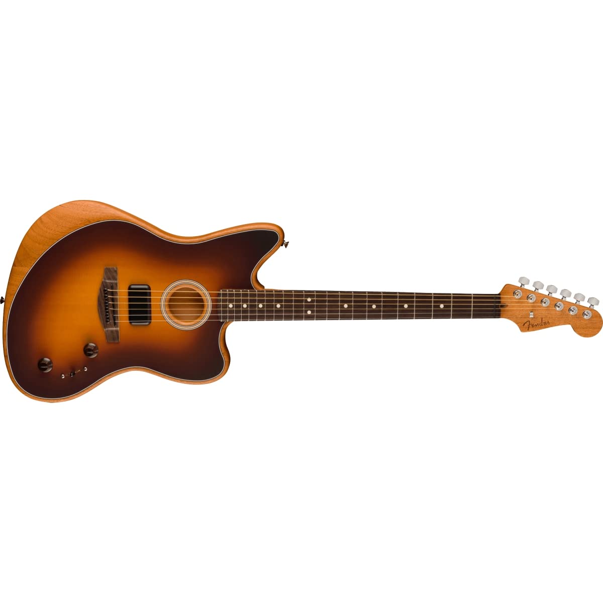 Fender Acoustasonic Player Jazzmaster Acoustic Electric Guitar, with 2-Year Warranty, 2-Color Sunburst, Rosewood Fingerboard, wi