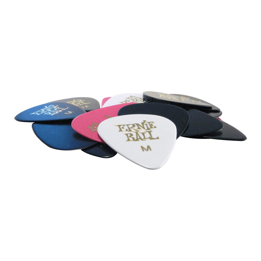 Ernie Ball Guitar Picks, Medium, Assorted Colors, 24-Pack (P09172)