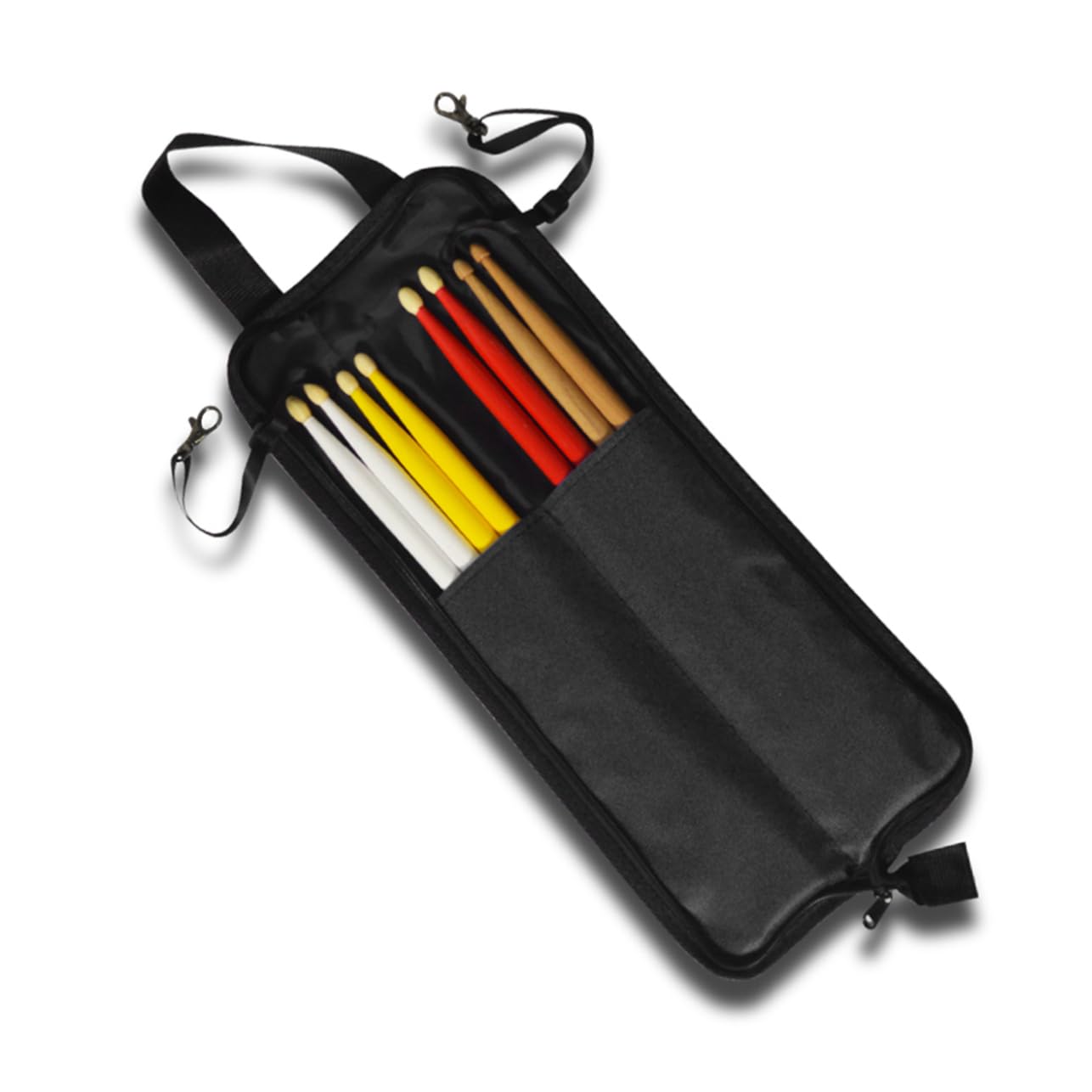 Vanzack 1Pc Portable Drumstick Backpack Bag Thicken Maple Drumsticks Storage Case With Hooks For Quick Access For Drummers And P
