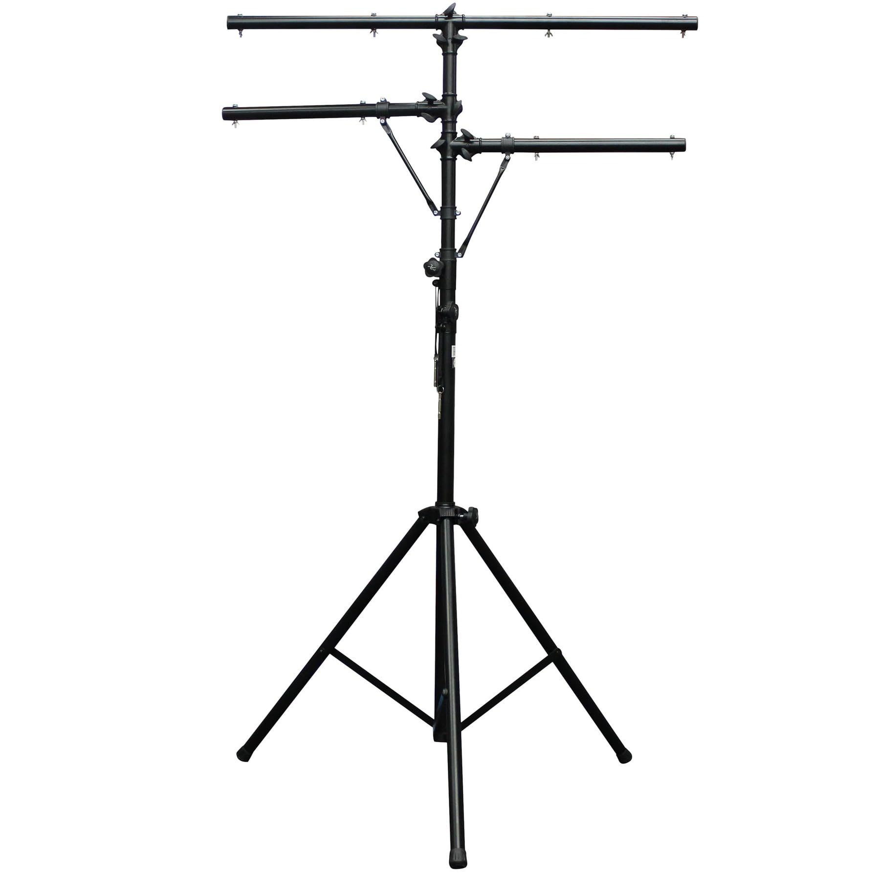 ProX T-LS01M Height Adjustable DJ Lighting Stand with (2) Side Bars - adjusts up to 12 Ft Height