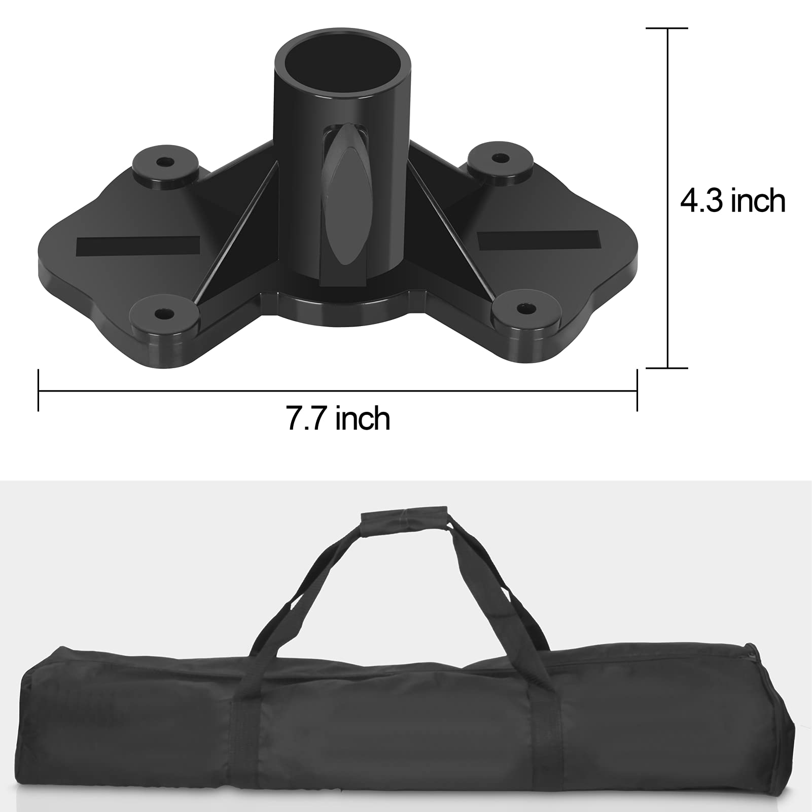 EMART PA Speaker Stands Pair, Adjustable Height Professional Heavy Duty DJ Tripod with Mounting Bracket and Carrying Bag, Extend