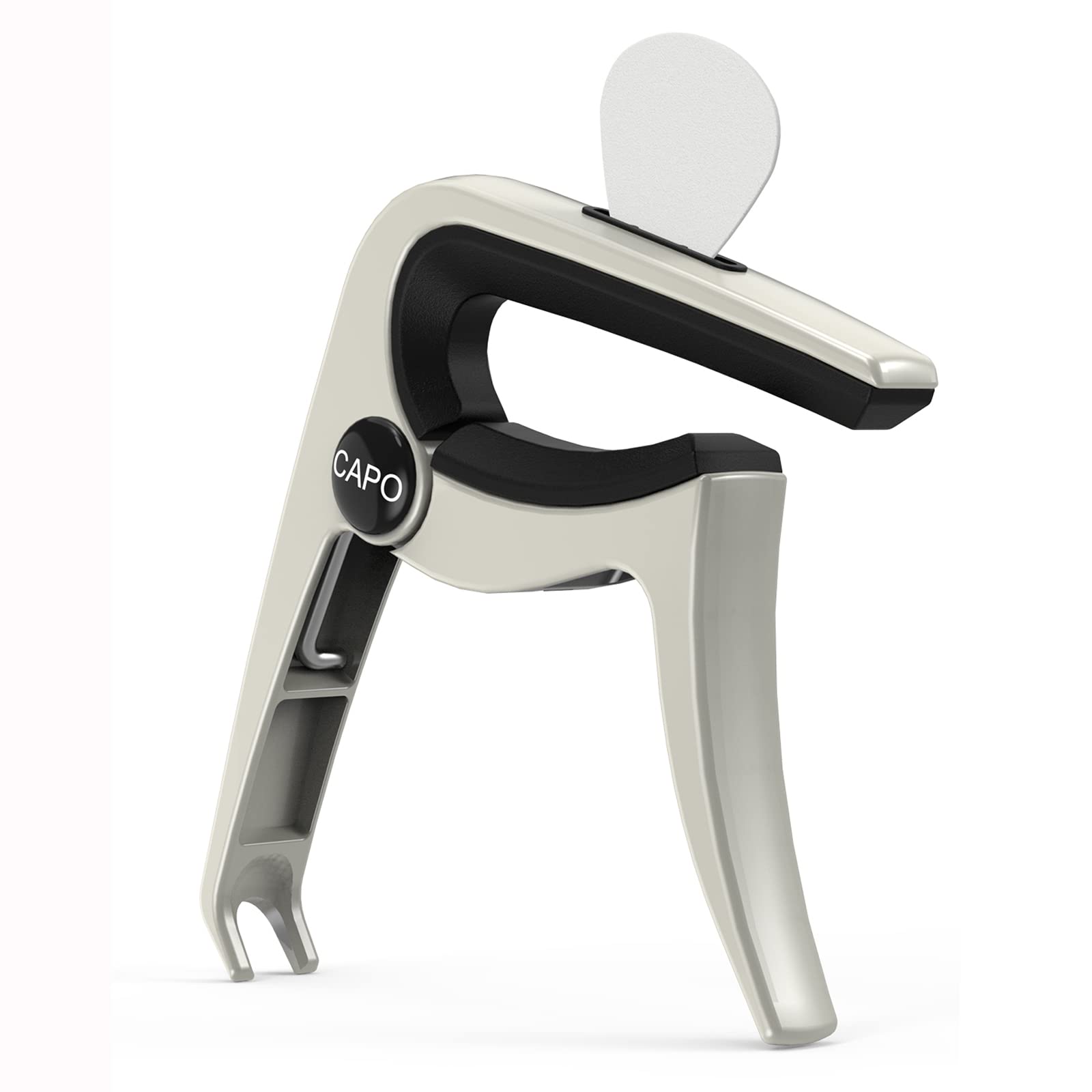 Guitar Capo, Capo for Acoustic Guitar and Electric Guitars, 3in1 Clamp with Picks Holder & Picks for Ukulele, Mandolin, Banjo, G