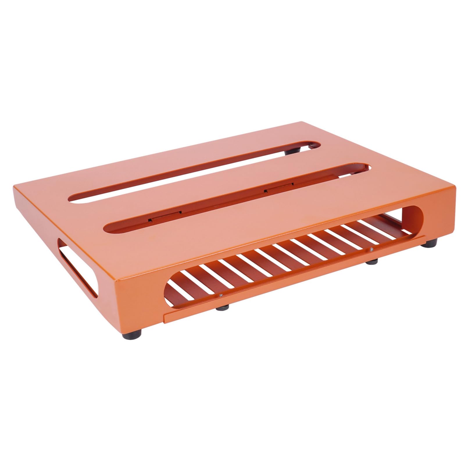SOYAN 14'' x 10.6'' Guitar Pedal Board with Power Supply Cradle, Carrying Bag Included, Inspiring Orange (SPB-14OR)