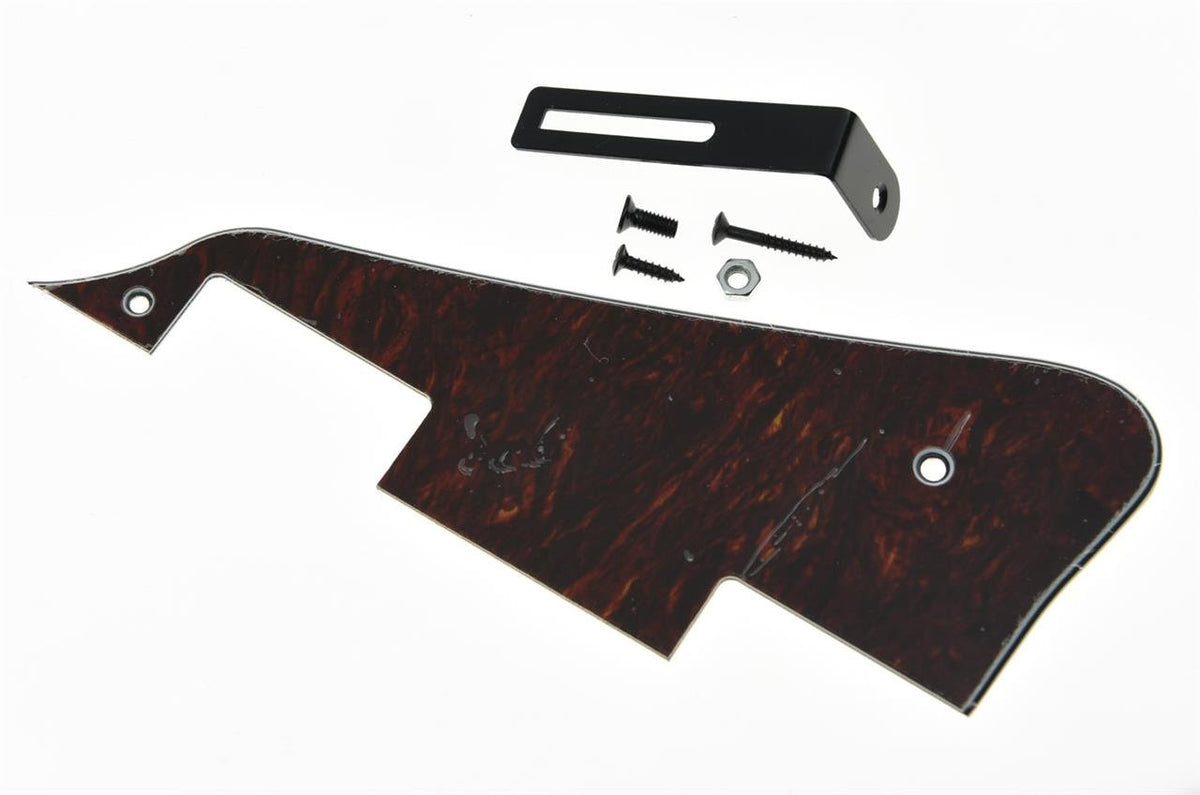 Kaish Red Black Tortoise Lp Guitar Pickguard With Black Bracket For Epi Les Paul