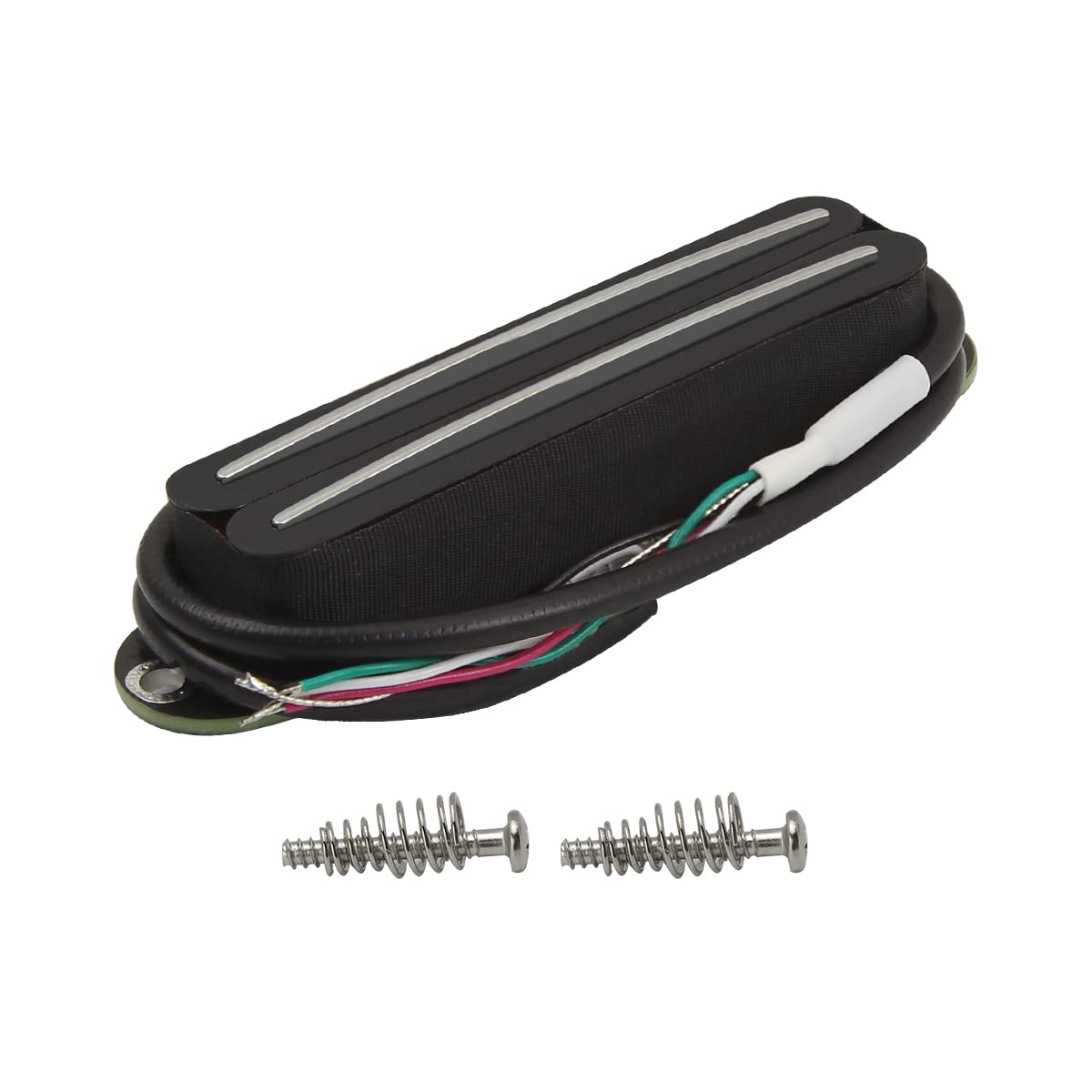 FLEOR Dual Hot Rail Humbucker Single-Coil-Sized Guitar Humbucker Pickup(6-7K), Black