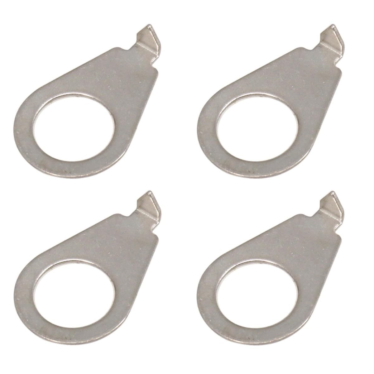 CCeCCe 4 Pack 3/8 Guitar Knobs Pointer Indicator Plates Silver Guitar Control Knob Position Pointers 9.7MM Diameter Washers for 
