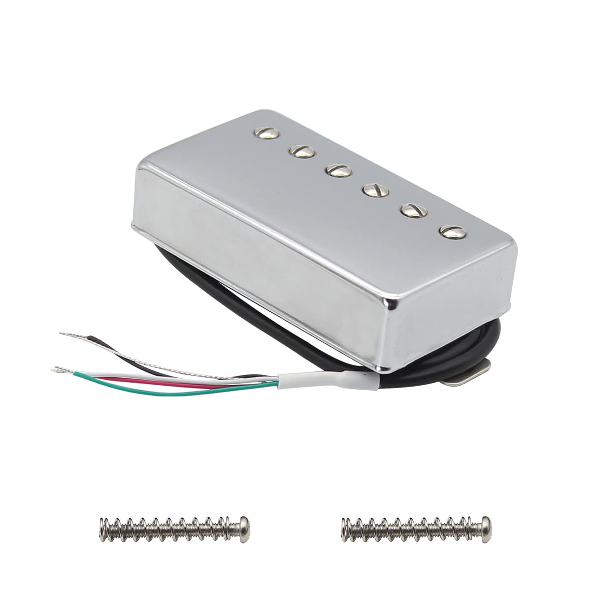 Fleor Alnico 5 Guitar Humbucker Pickup 4-Wires 7-8K Neck Pickup Chrome Fit Lp Guitar Part