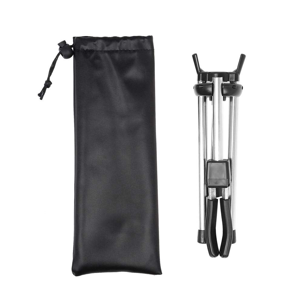 Mowind Foldable Alto Saxophone Stand Stainless Steel Sax Stand Holder Portable Saxophone Bracket Adjustable Stand with Leather B
