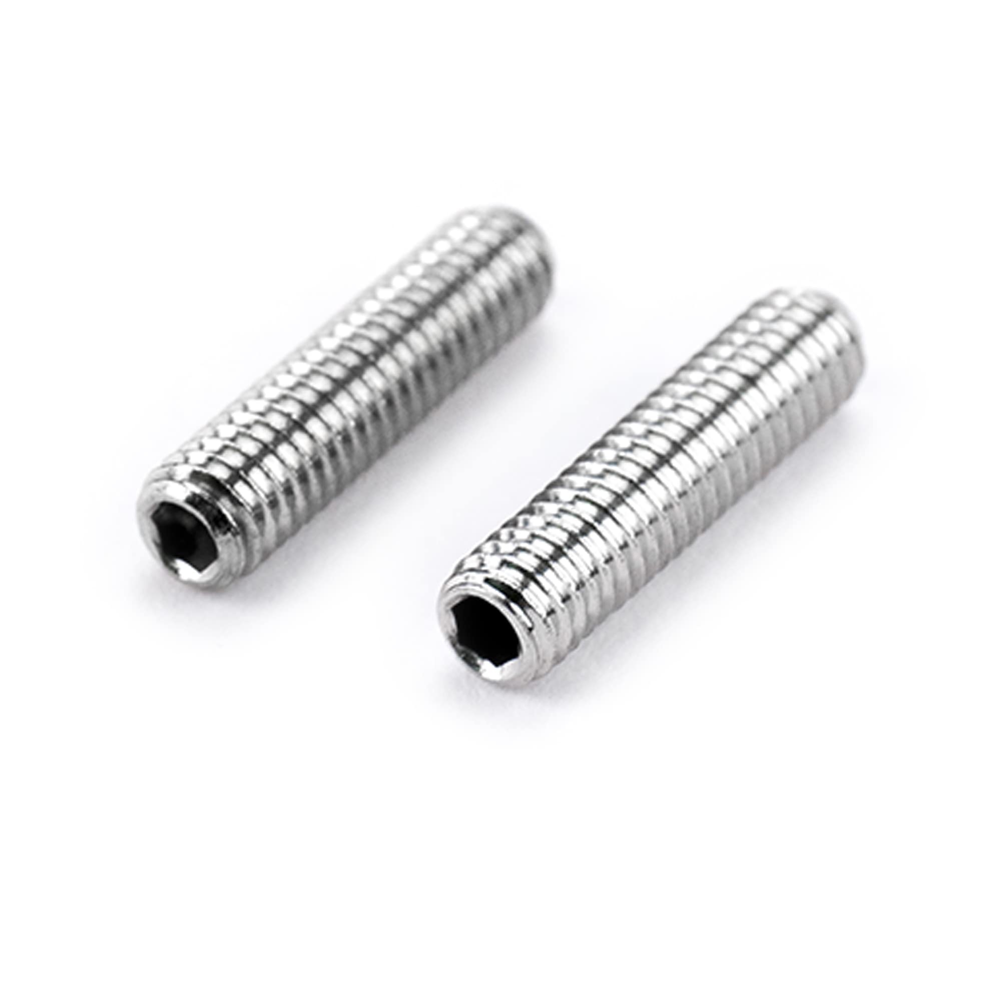 Musiclily Pro Metric M3x12mm Stainless Steel Saddle Height Screws for Imported Electric Guitar Bass Bridge, Original Color (Set