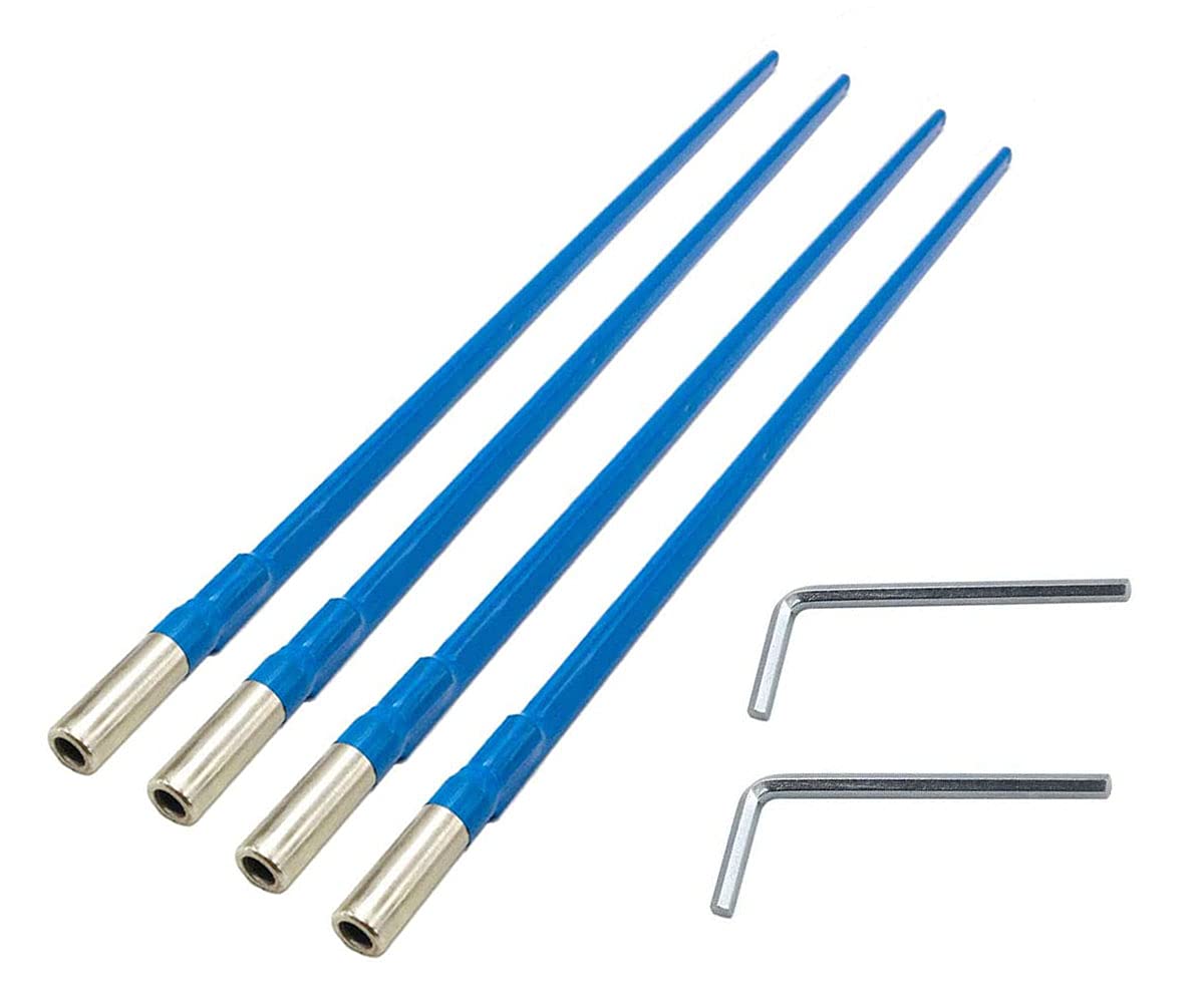 Jiayouy Pack Of 4Pcs 420Mm Two Way Rod Type Guitar Truss Rod Steel With L- Wrench For Electric Acoustic Bass Guitars Neck Repair