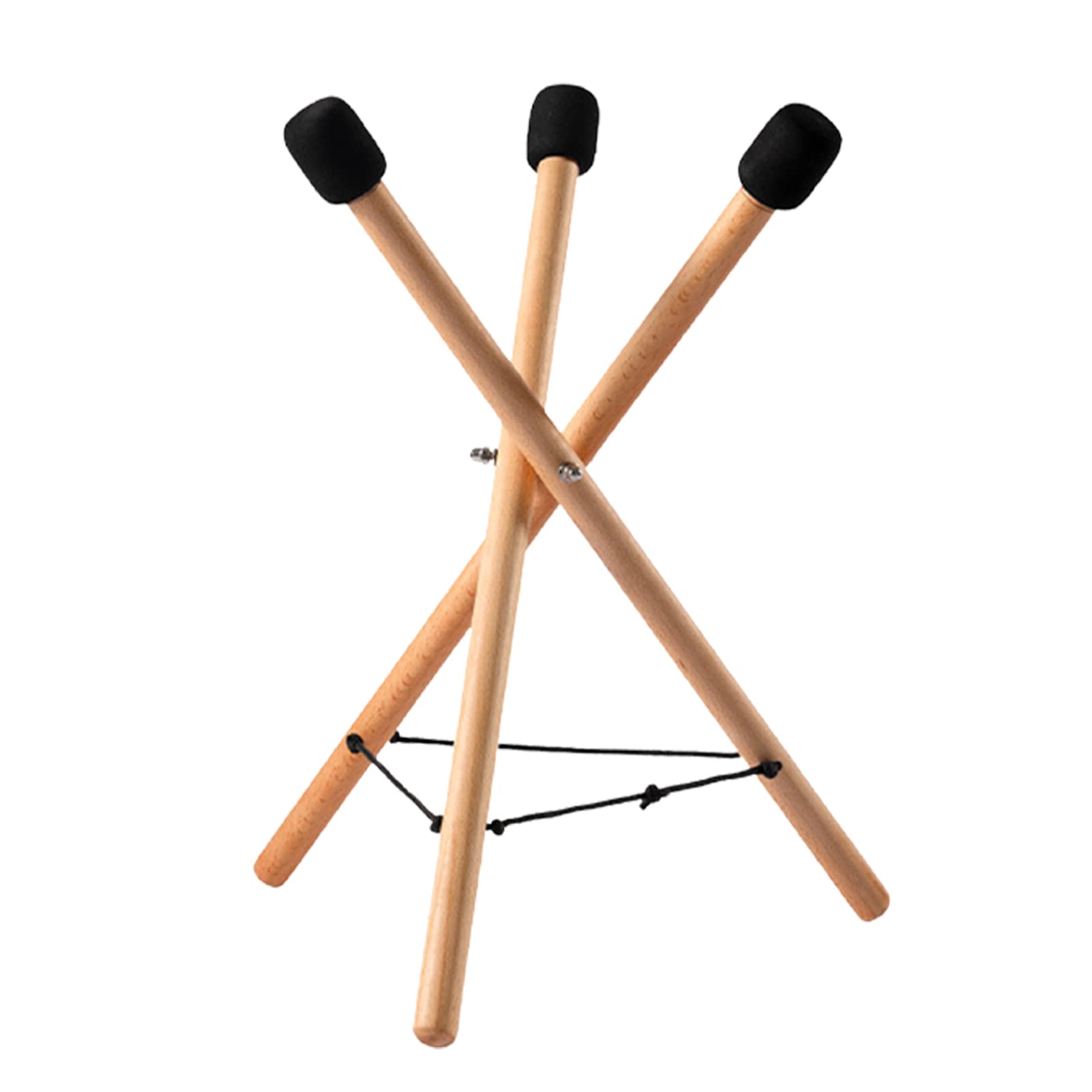EKDJKK Handpan Stand, Tongue Drum Bracket, Solid Wood Adjustable Tripod Structure Holder, Extendable Snare Bracket for 12 to 22 