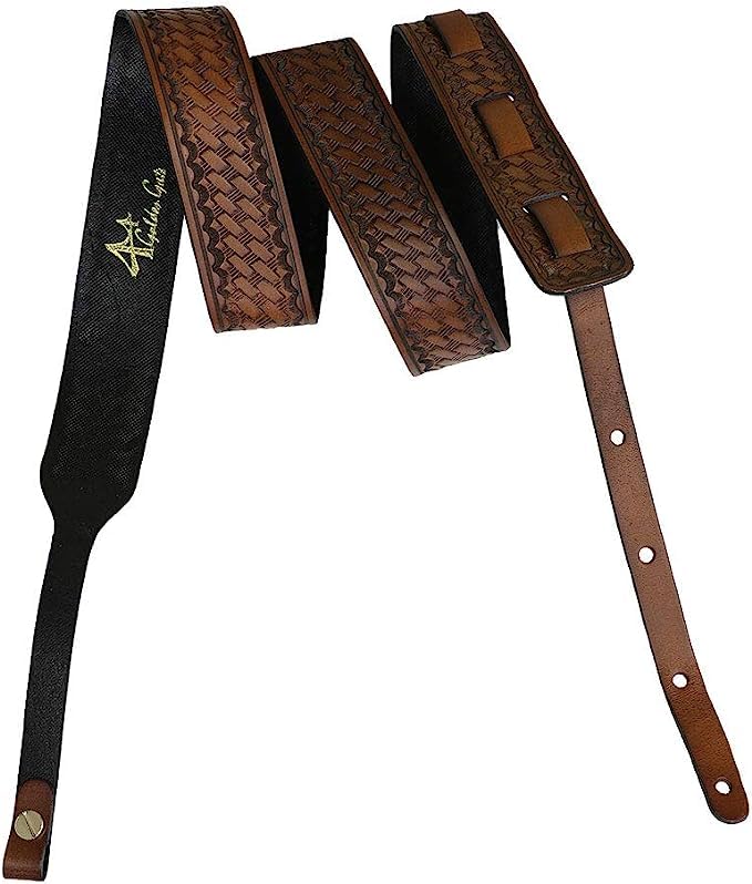 Golden Gate SG-5411 Shelton Leather Banjo Strap - Walnut Brown