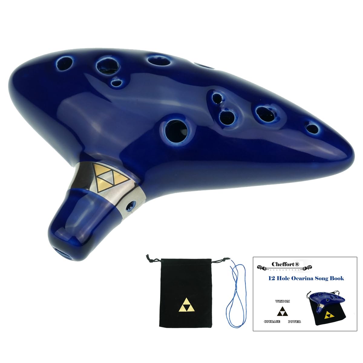 Cheffort 12 Hole Ocarina From Legend of,Alto C with Protective Bag,Buy ocarina,ocarina of time,Play by Link