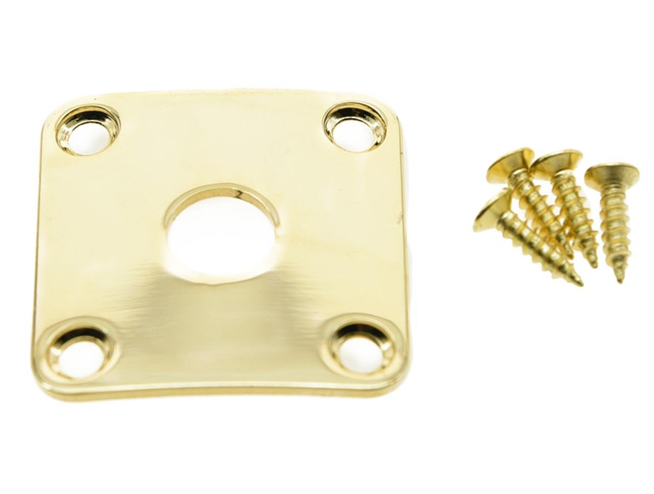 Dopro Gold Metal Curved Base Bottom Jack Plate Square Jackplate For Usa Lp Les Paul