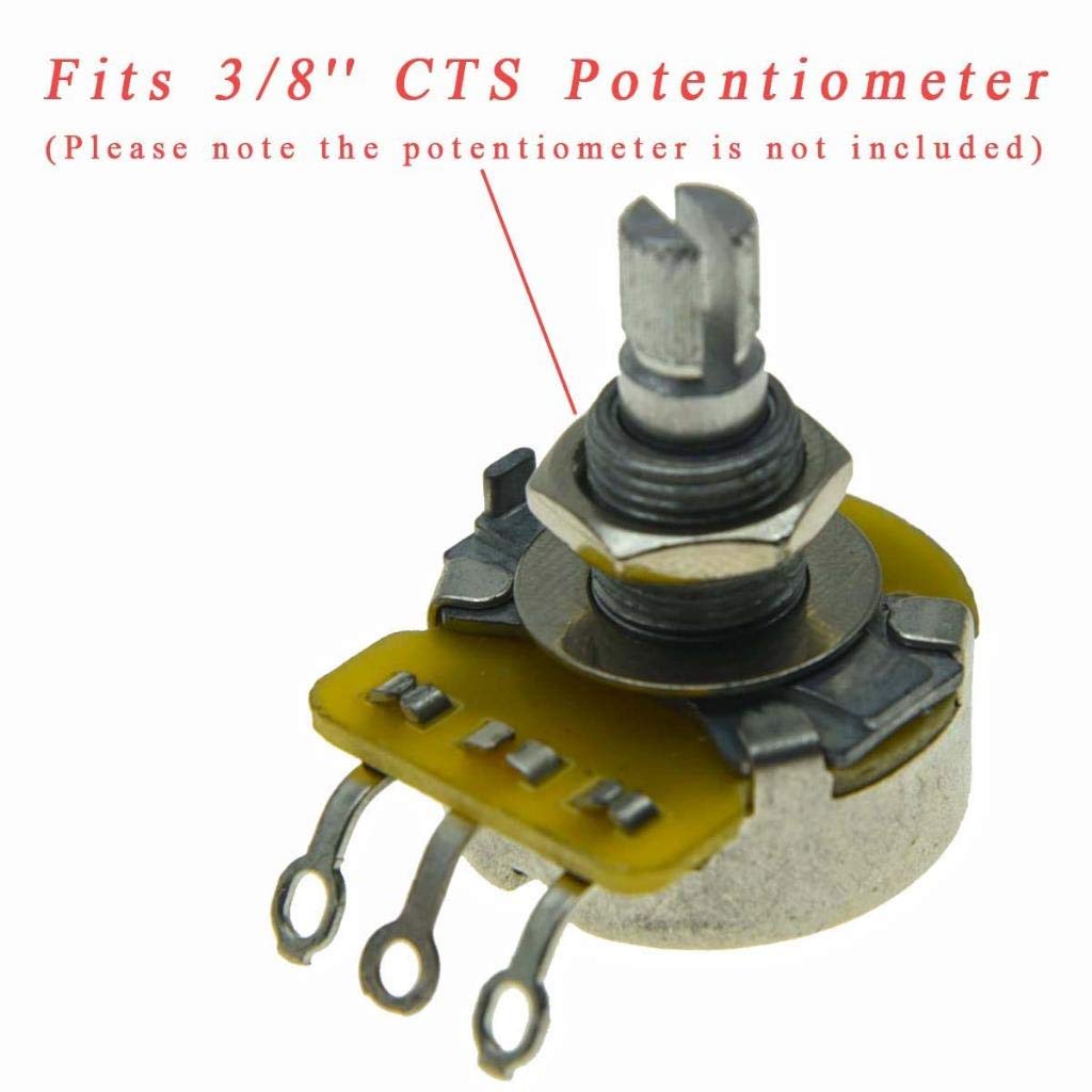 KAISH 20pcs US Thread 3/8 '' Guitar Pots Nuts Potentiometer Hex Nut and Washers for CTS Pots & Switchcraft Jacks Nickel