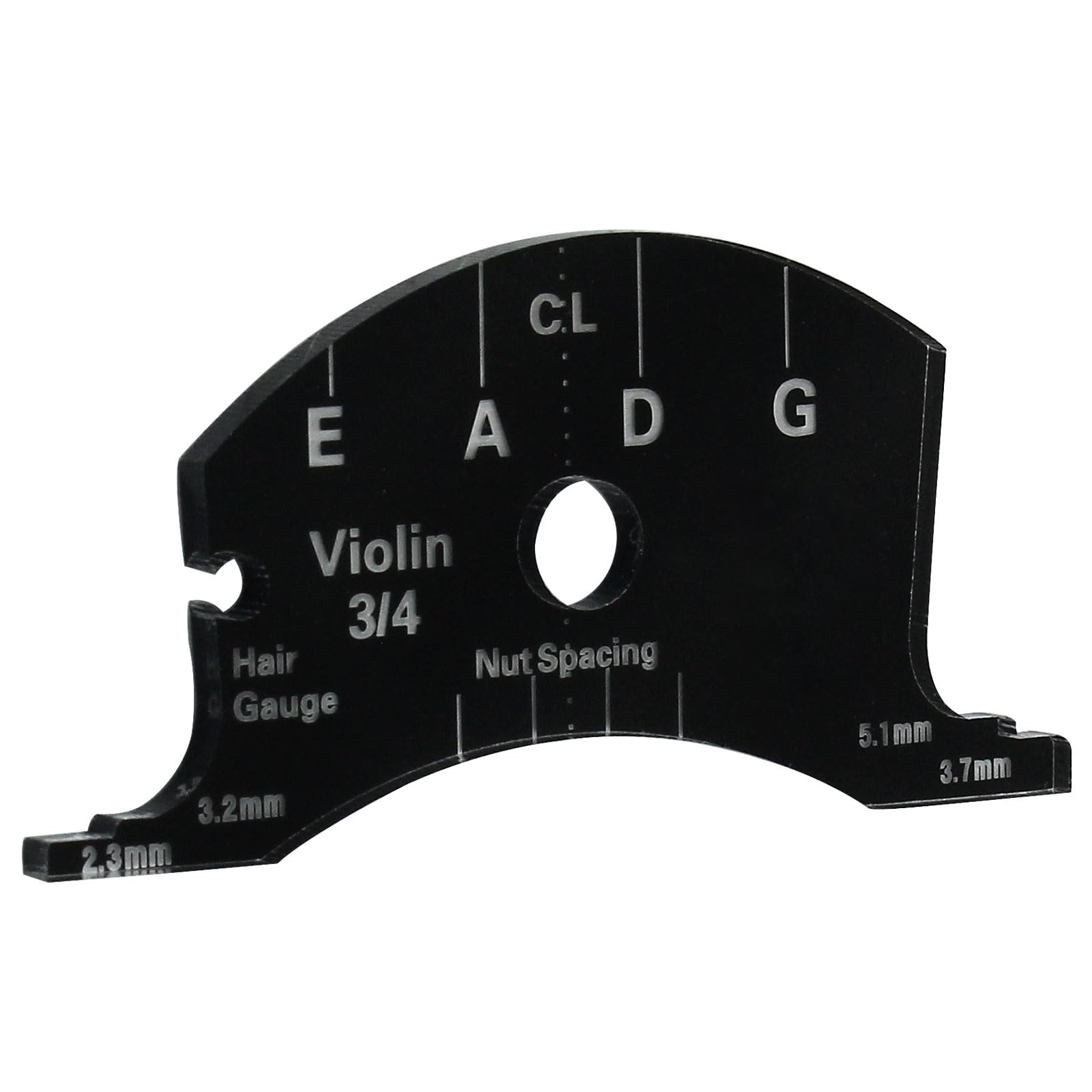 Piutouyar Black 3/4 Violin Bridges, Violin Bridge Fingerboard Repair Reference Tool Violins Making Template Tool Replacement Par